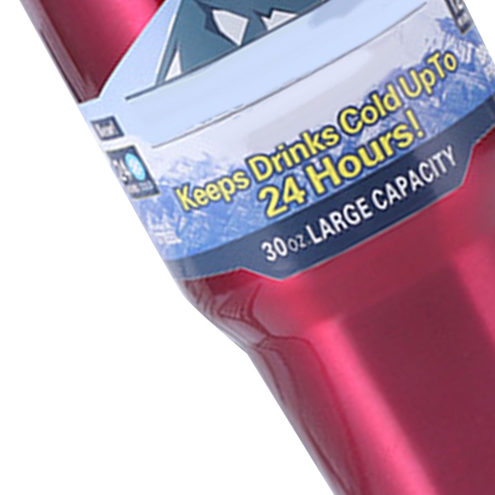 Insulated Tumbler 30oz Drink Cup Stainless Steel with Lid for Sports Camping Picnic Red - Image 5