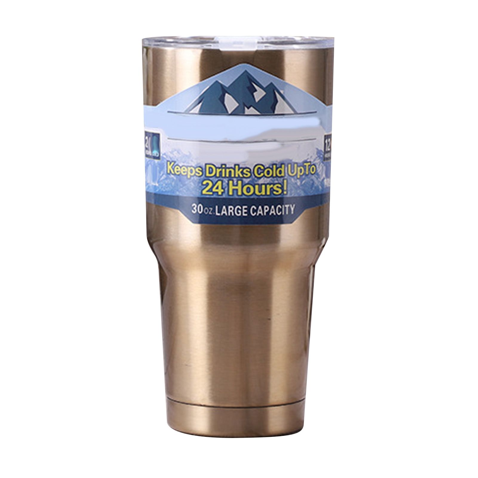 Insulated Tumbler 30oz Drink Cup Stainless Steel with Lid for Sports Camping Picnic Gold - Image 1