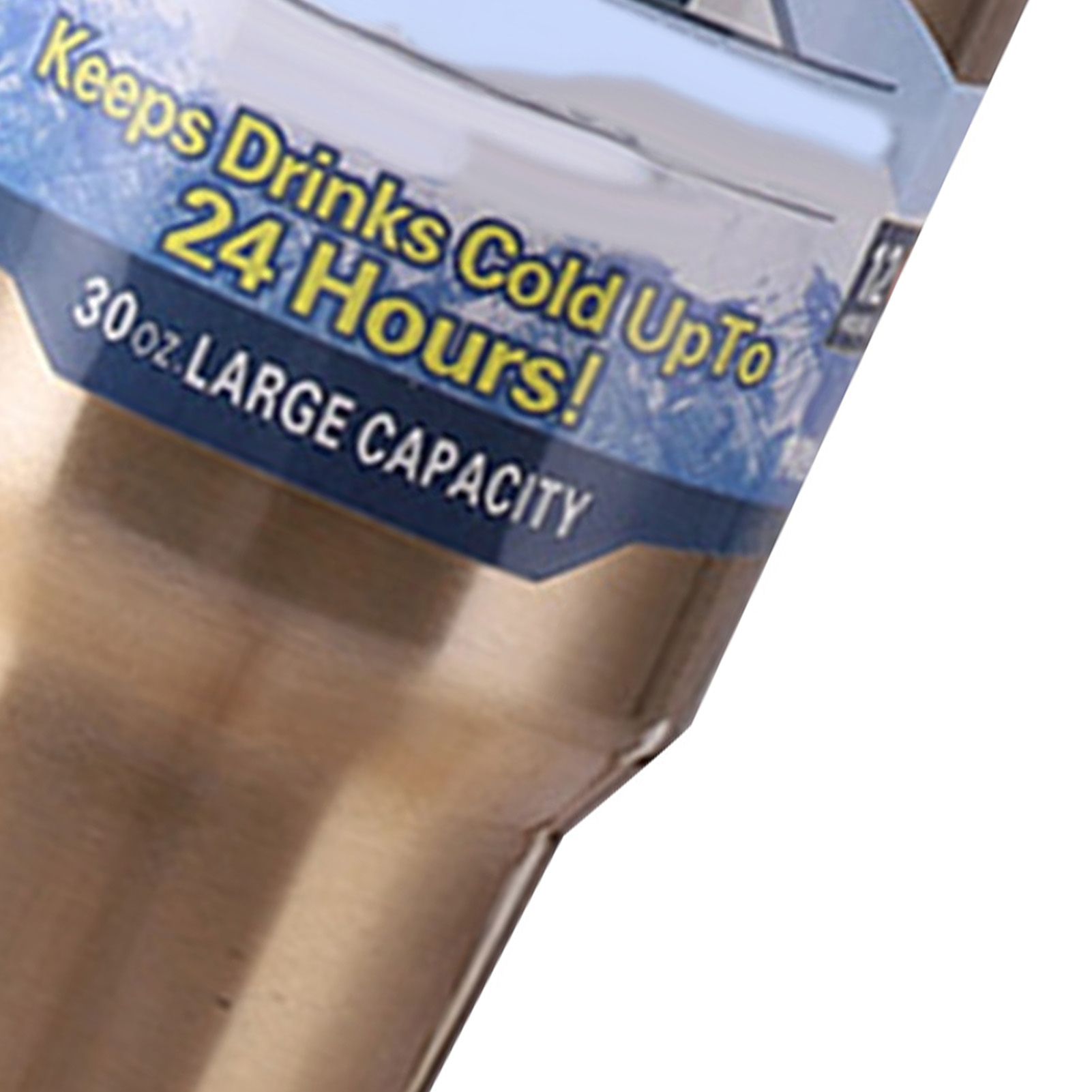 Insulated Tumbler 30oz Drink Cup Stainless Steel with Lid for Sports Camping Picnic Gold - Image 3