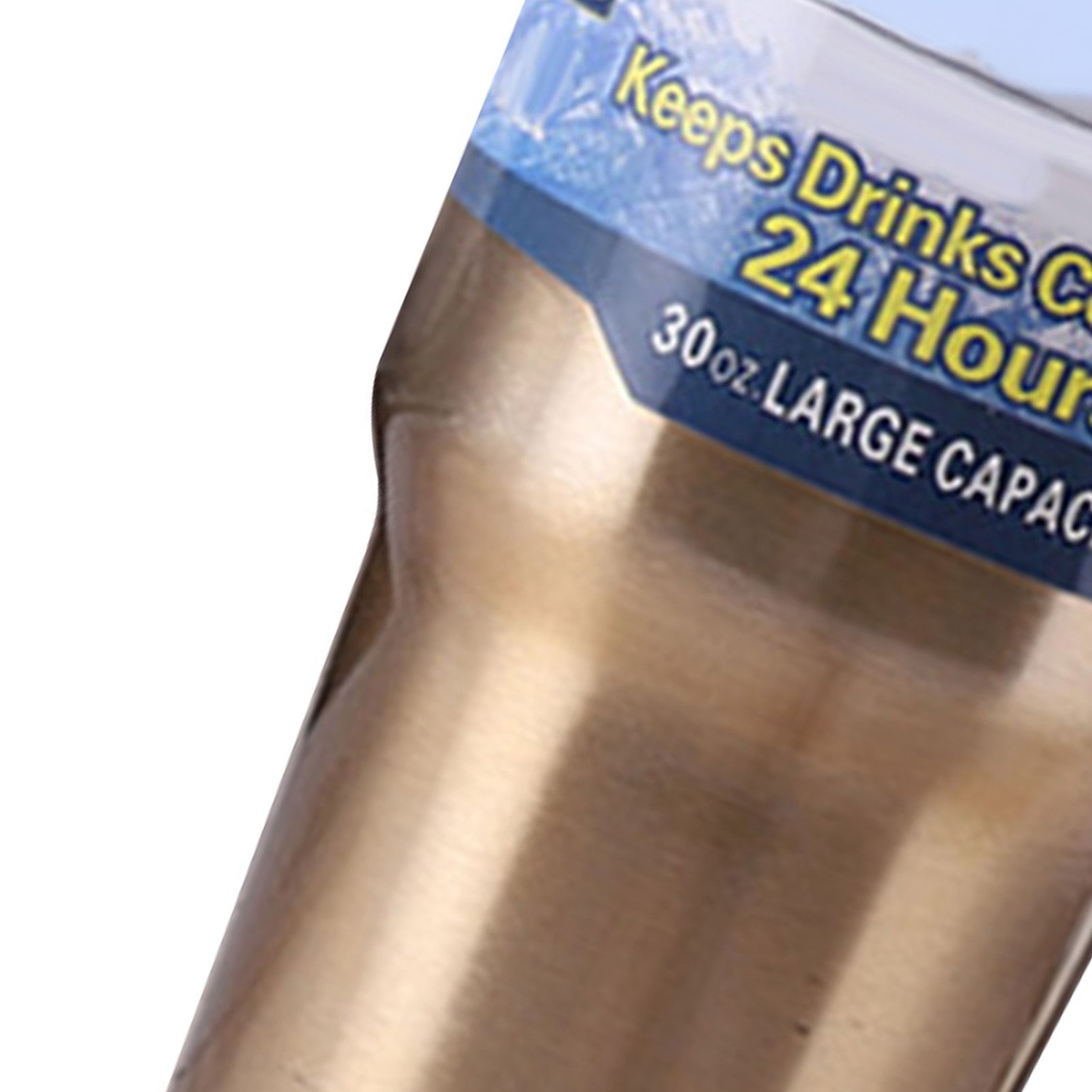 Insulated Tumbler 30oz Drink Cup Stainless Steel with Lid for Sports Camping Picnic Gold - Image 5