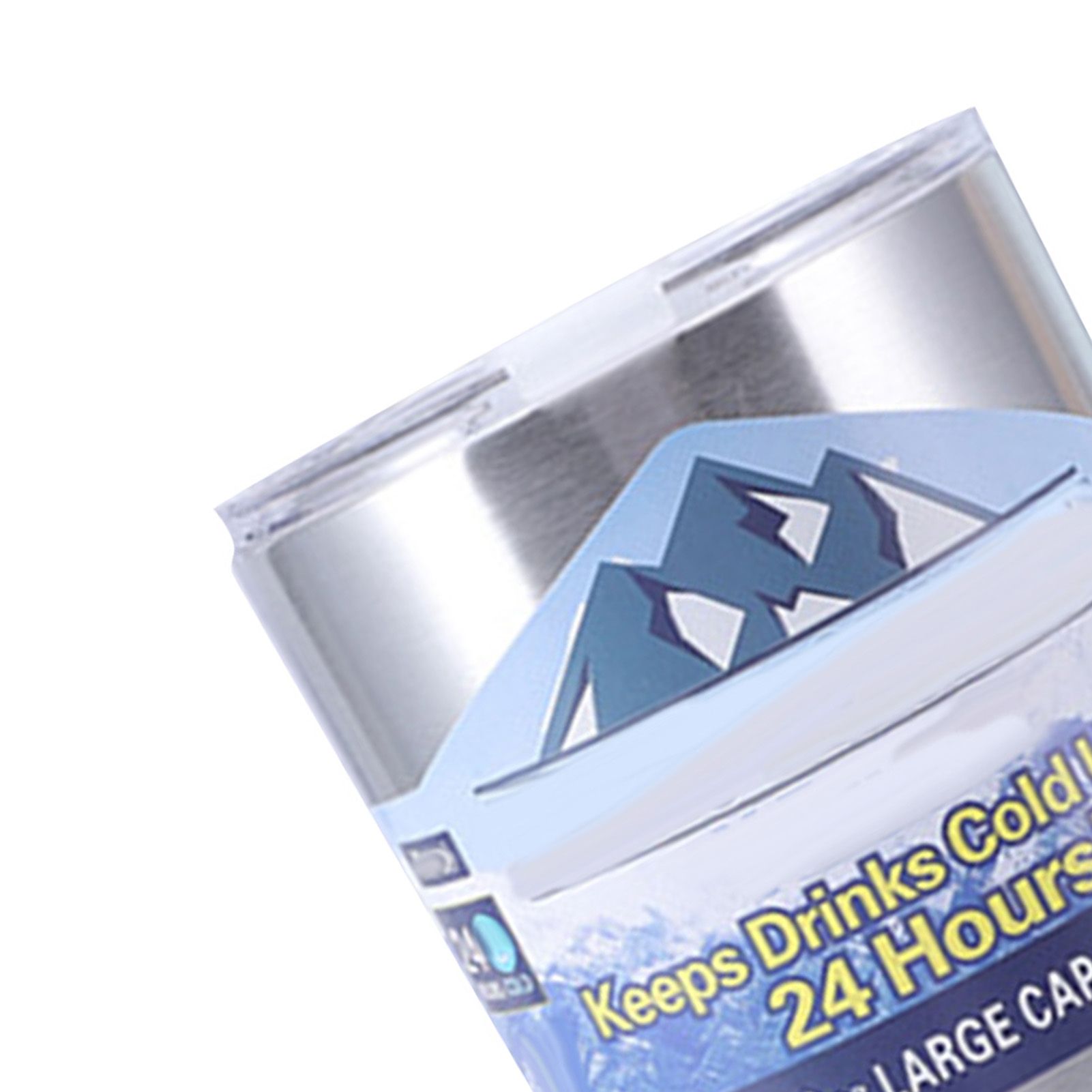 Insulated Tumbler 30oz Drink Cup Stainless Steel with Lid for Sports Camping Picnic Silver - Image 2