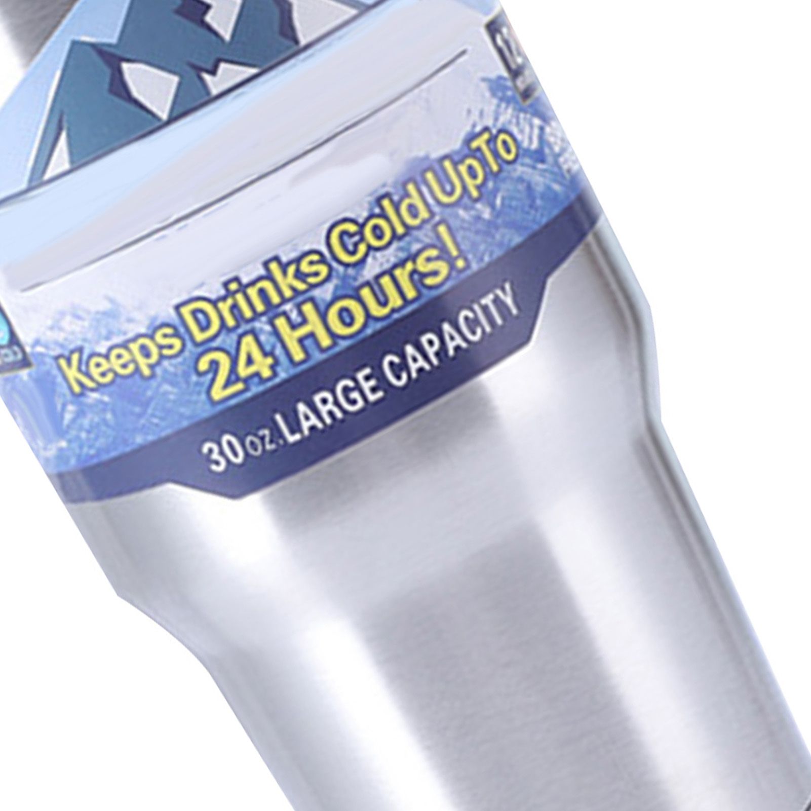Insulated Tumbler 30oz Drink Cup Stainless Steel with Lid for Sports Camping Picnic Silver - Image 3