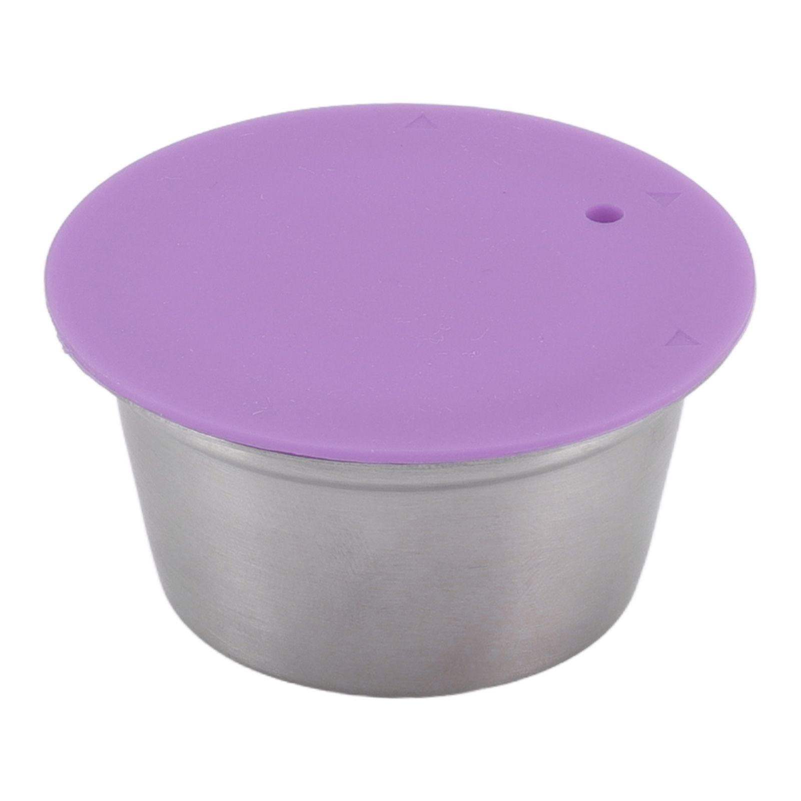 Stainless Steel Refill Coffee Capsules Reusable Coffee Filter Cup Set with Powder Cover for Dolce Gusto Purple - Image 8