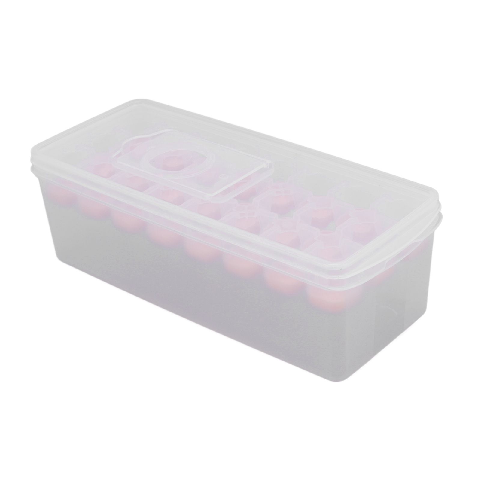 Ice Cube Tray Safe Healthy Easy Release Stackable 24 Cubes Multipurpose Ice Maker Mold with Lid for Popsicles Puddings Pink - Image 7