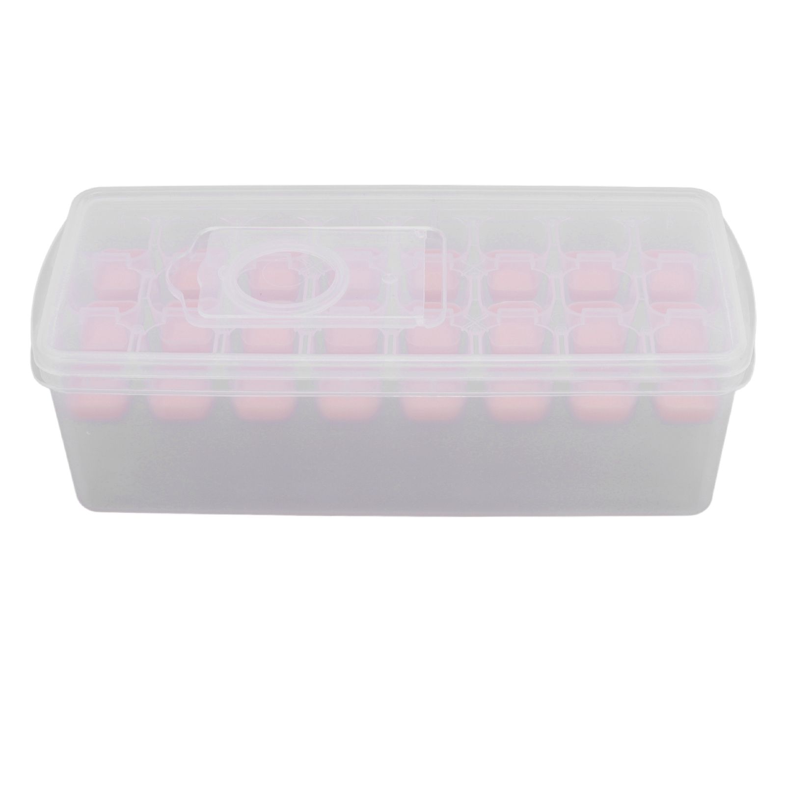 Ice Cube Tray Safe Healthy Easy Release Stackable 24 Cubes Multipurpose Ice Maker Mold with Lid for Popsicles Puddings Pink - Image 8