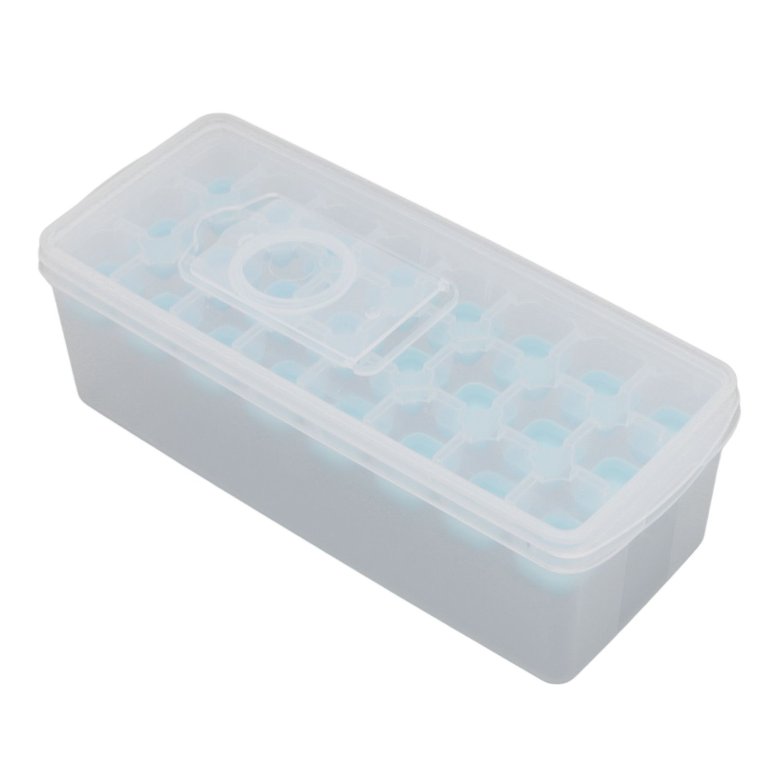 Ice Cube Tray Safe Healthy Easy Release Stackable 24 Cubes Multipurpose Ice Maker Mold with Lid for Popsicles Puddings Blue - Image 5