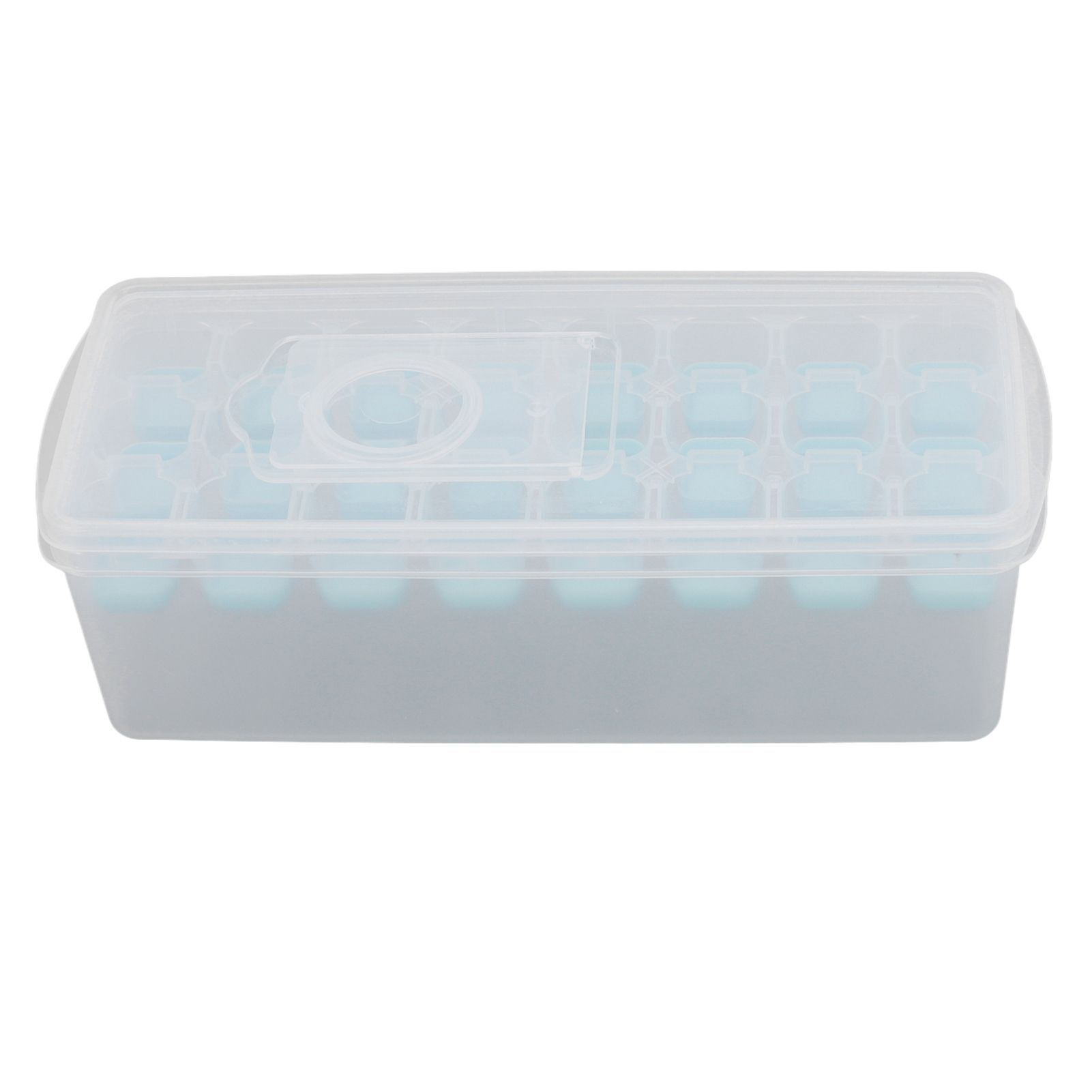 Ice Cube Tray Safe Healthy Easy Release Stackable 24 Cubes Multipurpose Ice Maker Mold with Lid for Popsicles Puddings Blue - Image 6