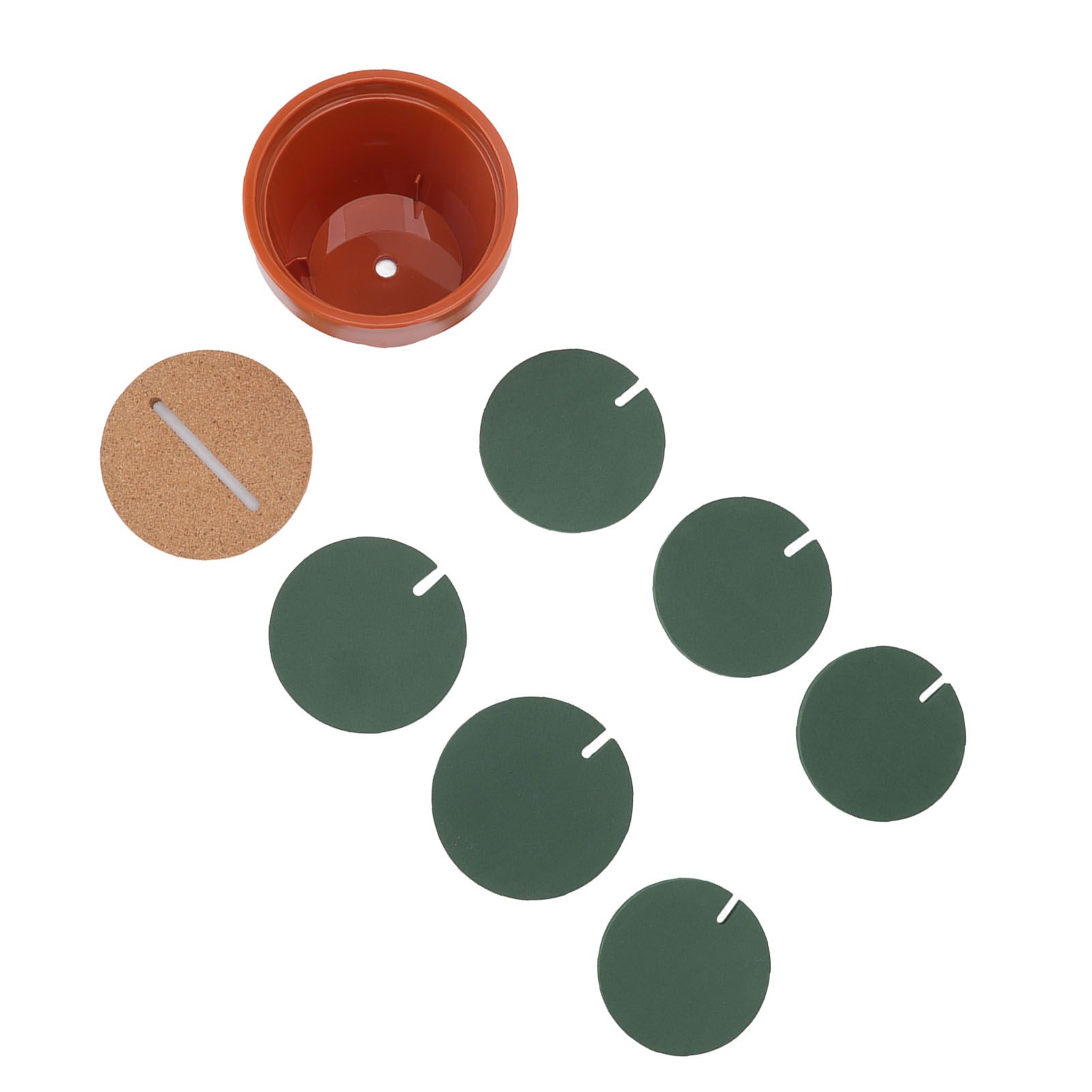 7 Pcs Cactus Coaster Set Cute Funny Green Cactus Coaster Non Slip Heat Insulation Tea Coaster with Flowerpot Holder - Image 4