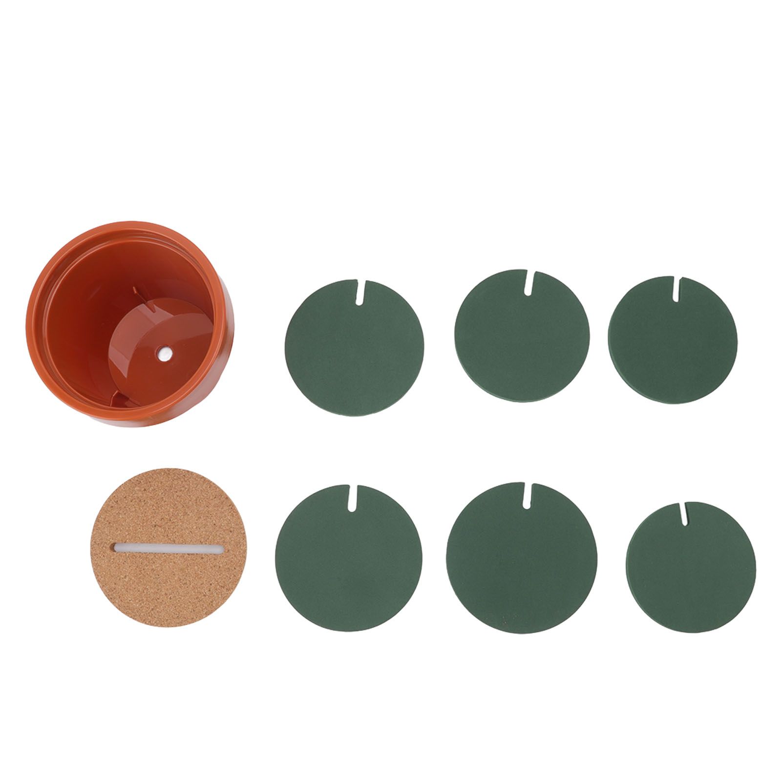 7 Pcs Cactus Coaster Set Cute Funny Green Cactus Coaster Non Slip Heat Insulation Tea Coaster with Flowerpot Holder - Image 5