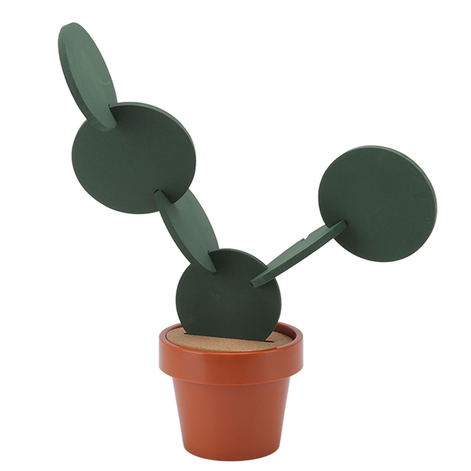 7 Pcs Cactus Coaster Set Cute Funny Green Cactus Coaster Non Slip Heat Insulation Tea Coaster with Flowerpot Holder - Image 8