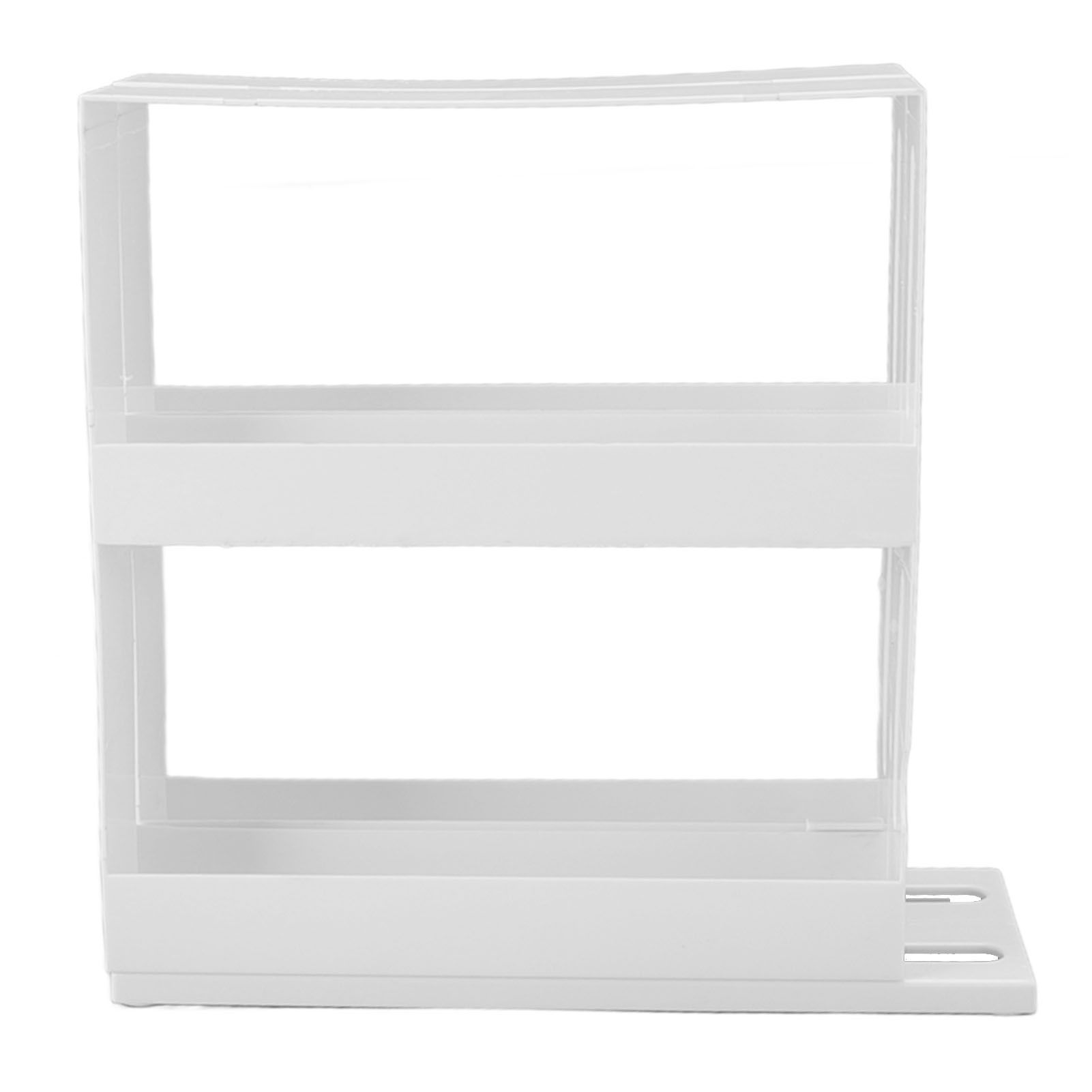 Sliding Spice Rack Slidable Design 2 Tiers Large Capacity Nonslip Bottom Widely Used Rotating Spice Rack - Image 1