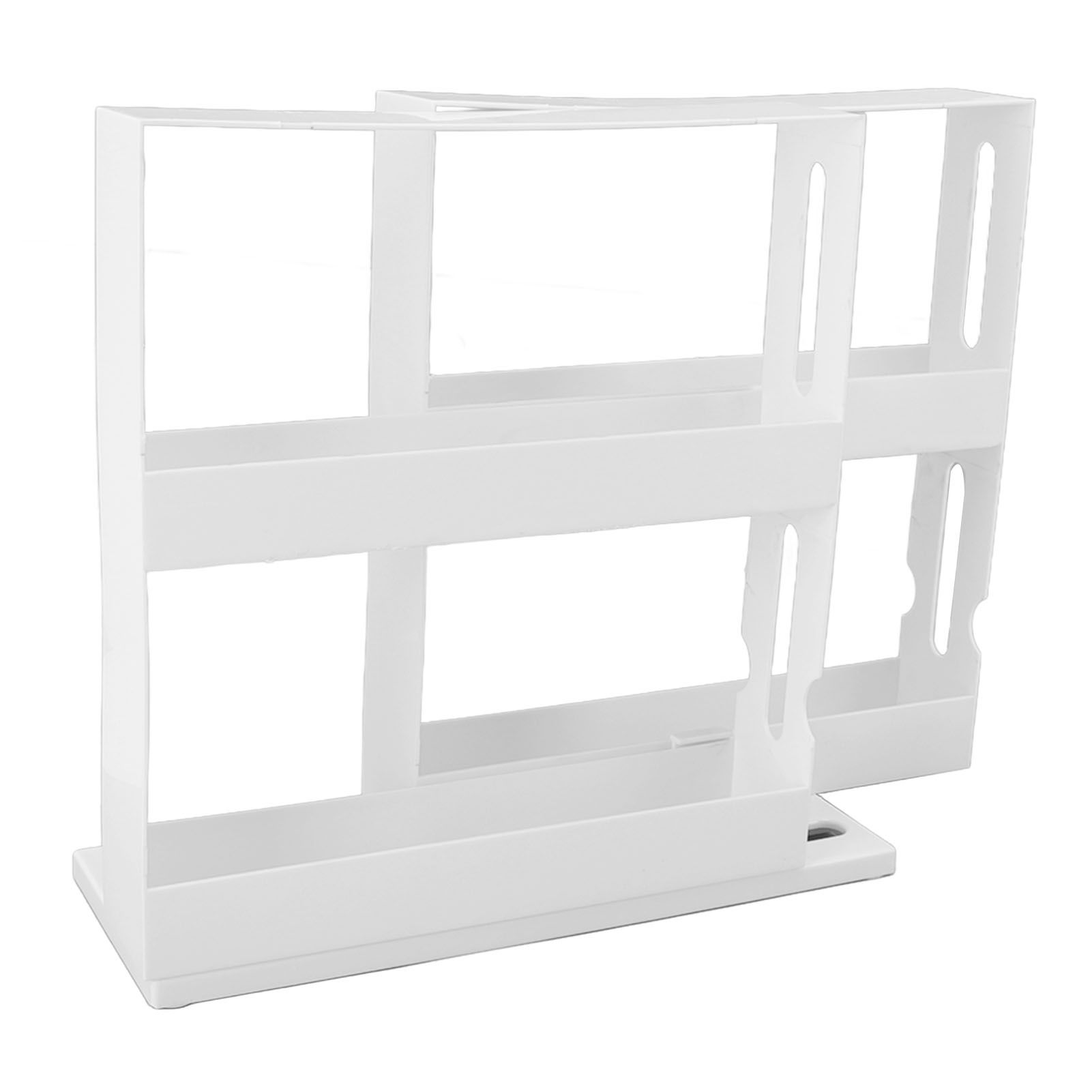 Sliding Spice Rack Slidable Design 2 Tiers Large Capacity Nonslip Bottom Widely Used Rotating Spice Rack - Image 4