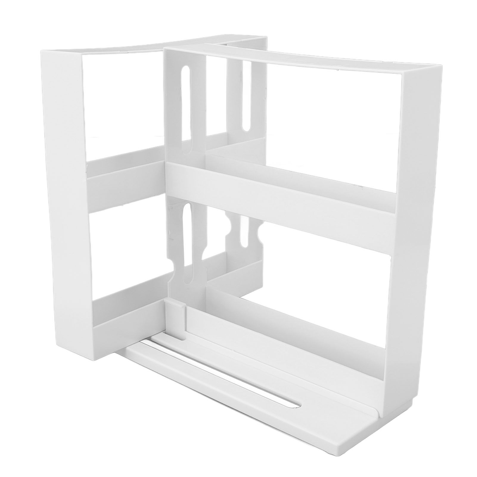 Sliding Spice Rack Slidable Design 2 Tiers Large Capacity Nonslip Bottom Widely Used Rotating Spice Rack - Image 5