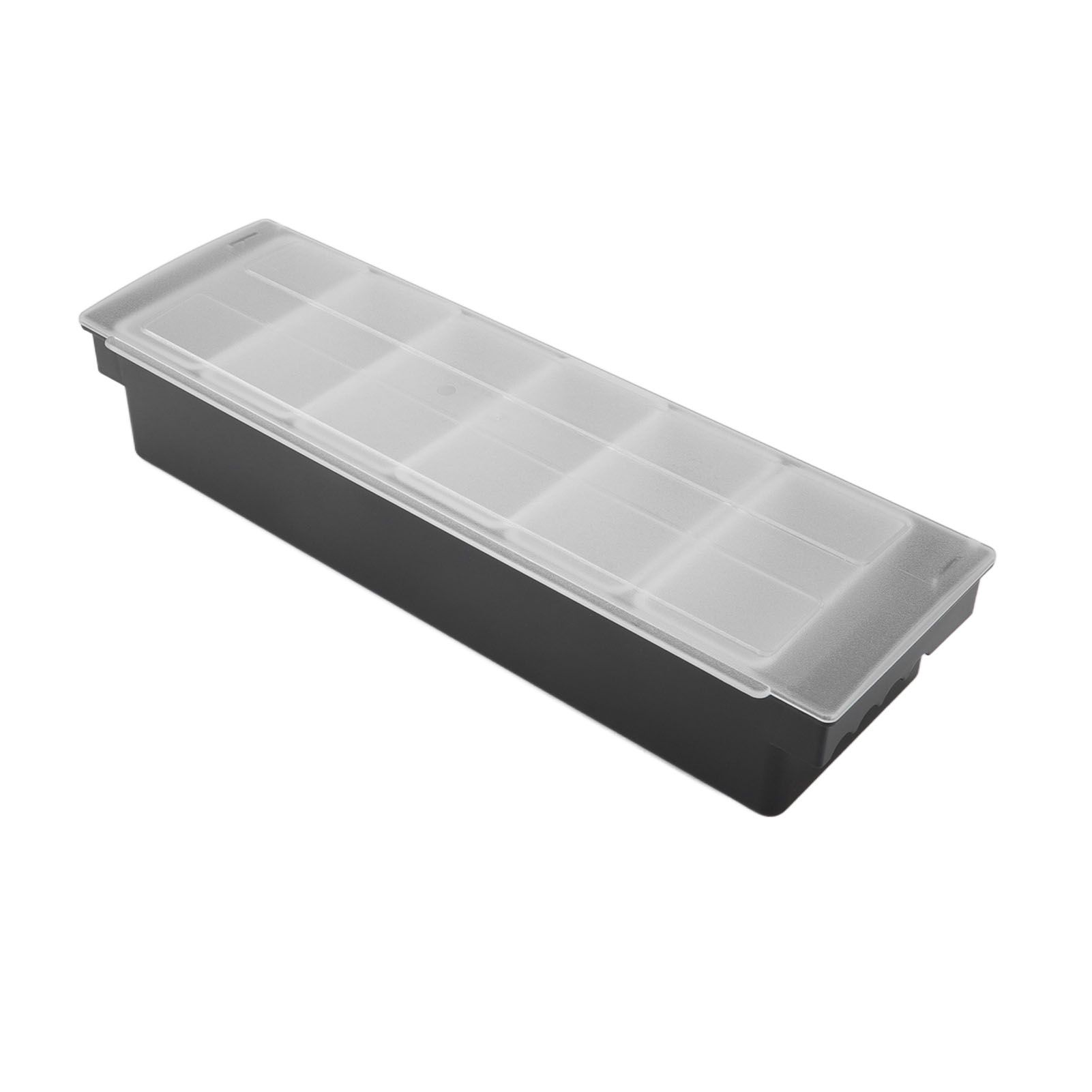Condiment Caddy Durable Plastic Transparent Lid Detachable Design Multifunction Bar Fruit Caddy for Vege Fruit Seasoning 6 Compartments - Image 3