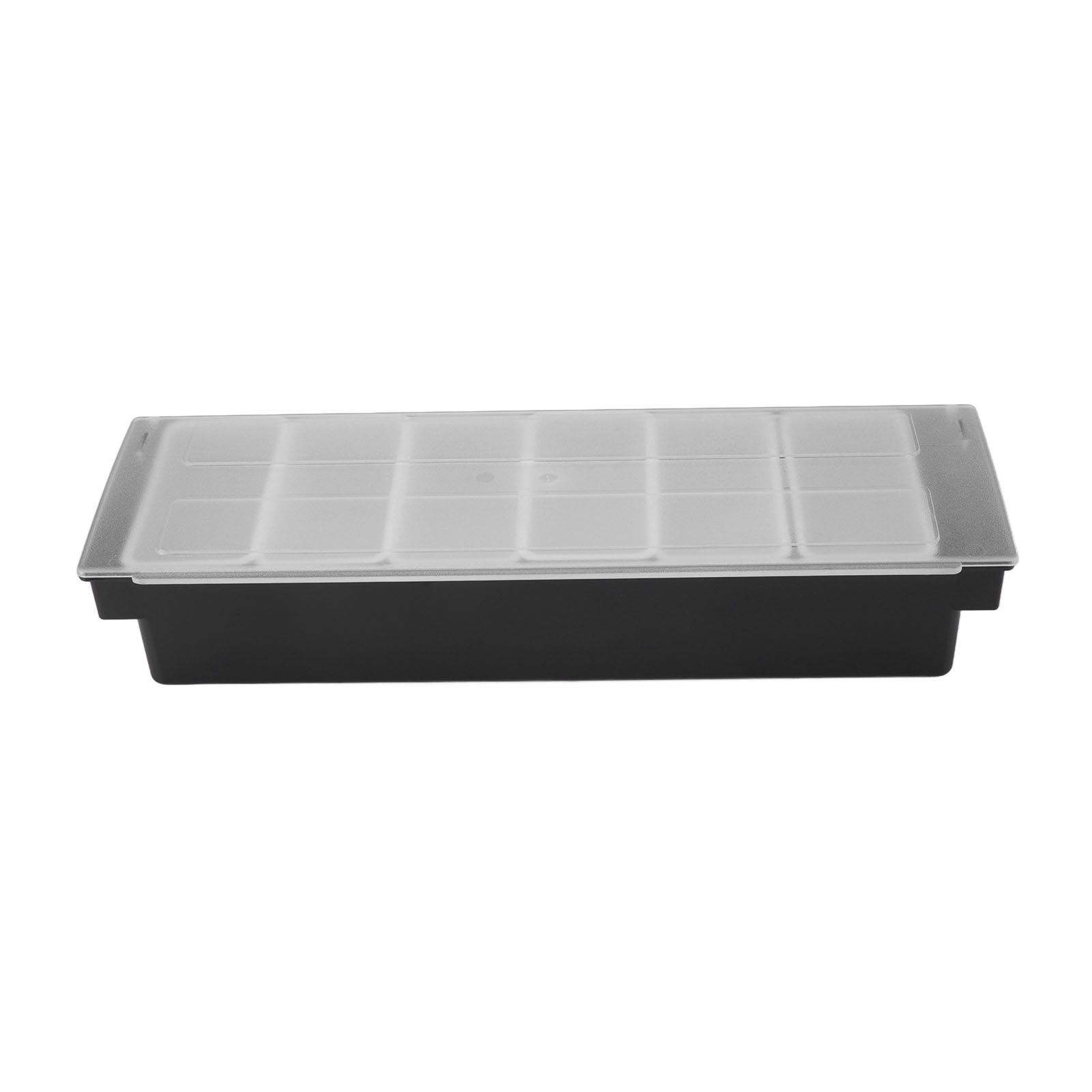 Condiment Caddy Durable Plastic Transparent Lid Detachable Design Multifunction Bar Fruit Caddy for Vege Fruit Seasoning 6 Compartments - Image 4