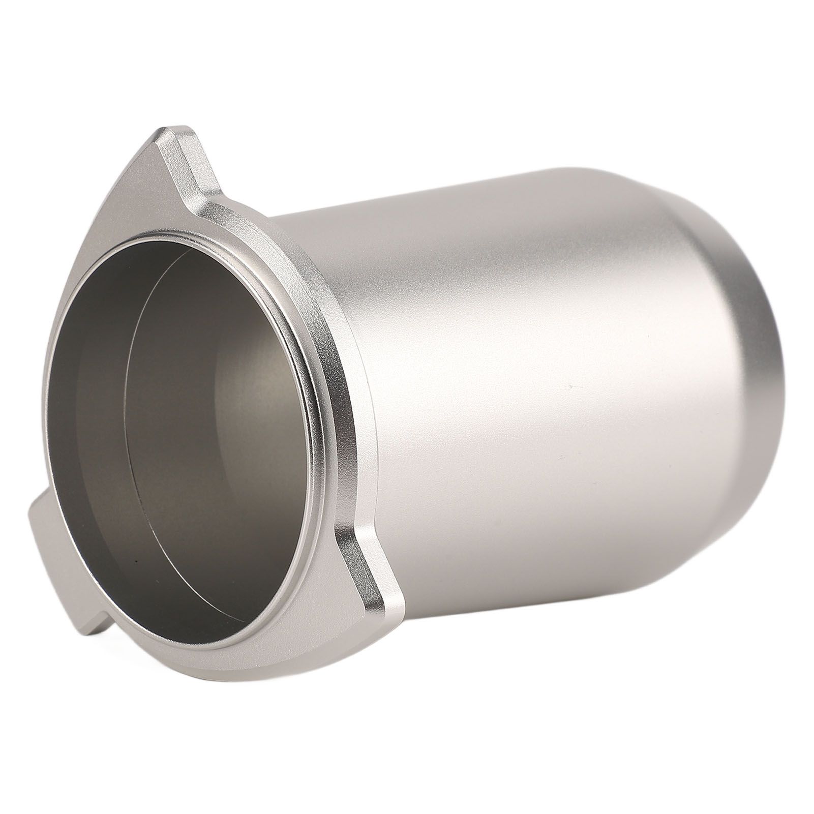 Coffee Powder Cup 54mm Aluminum Alloy Powder Feeder Cup Compact Lightweight Anti Flying Coffee Dosing Mug for Breville 8 Silver - Image 2