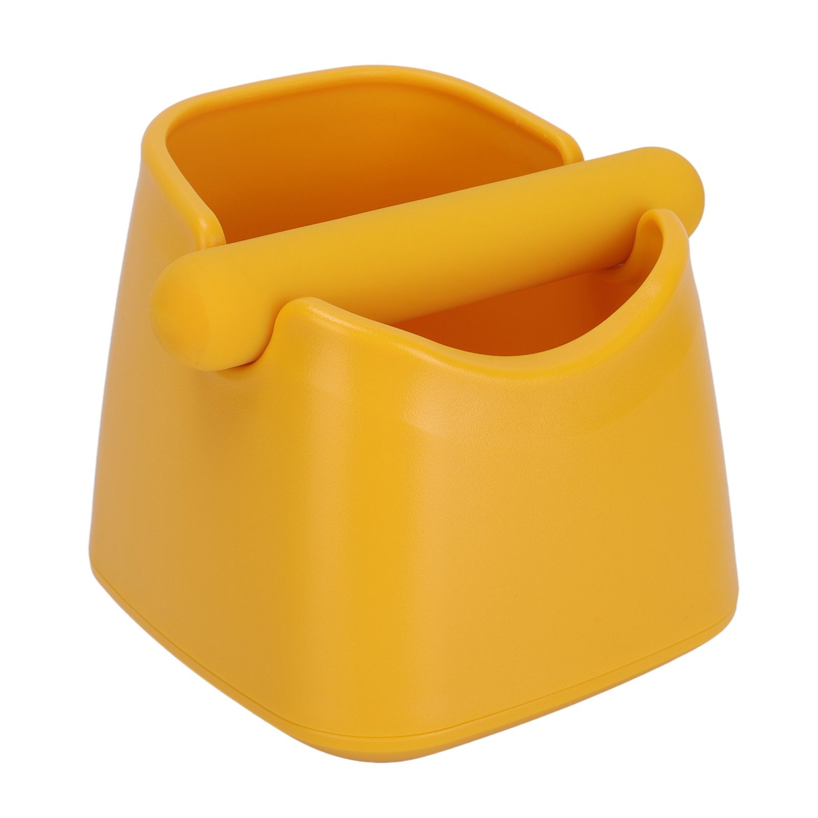 Coffee Knock Box Drop Resistant Prevent Slip Small Knock Container with Removable Knock Bar for Coffee Ground Yellow - Image 4