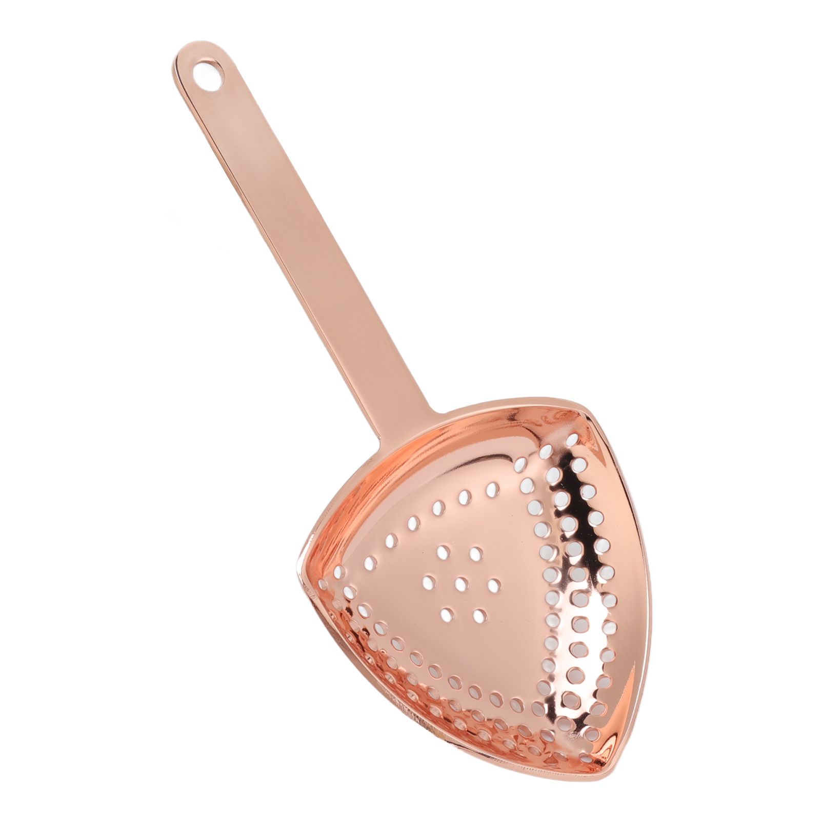 Triangular Cocktail Strainer No Breakage Anti Rust Fine Filtration Decorative Professional Ice Strainer for Bar Home Copper Plated - Image 1