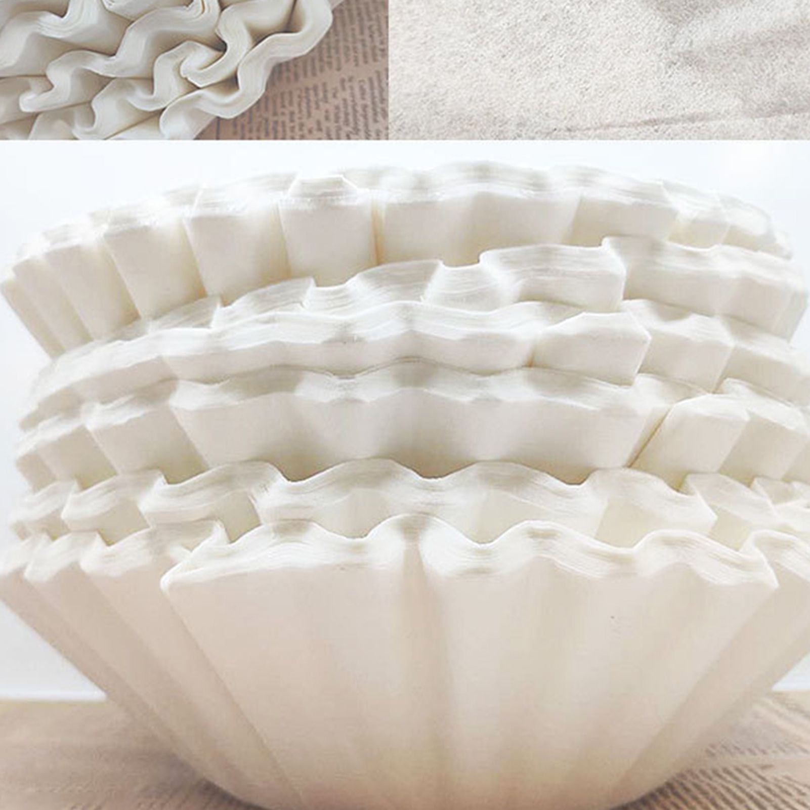 Disposable Coffee Filter Set Basket Coffee Filter Paper Replacement Accessory for Coffee Maker 100 Sheet - Image 2
