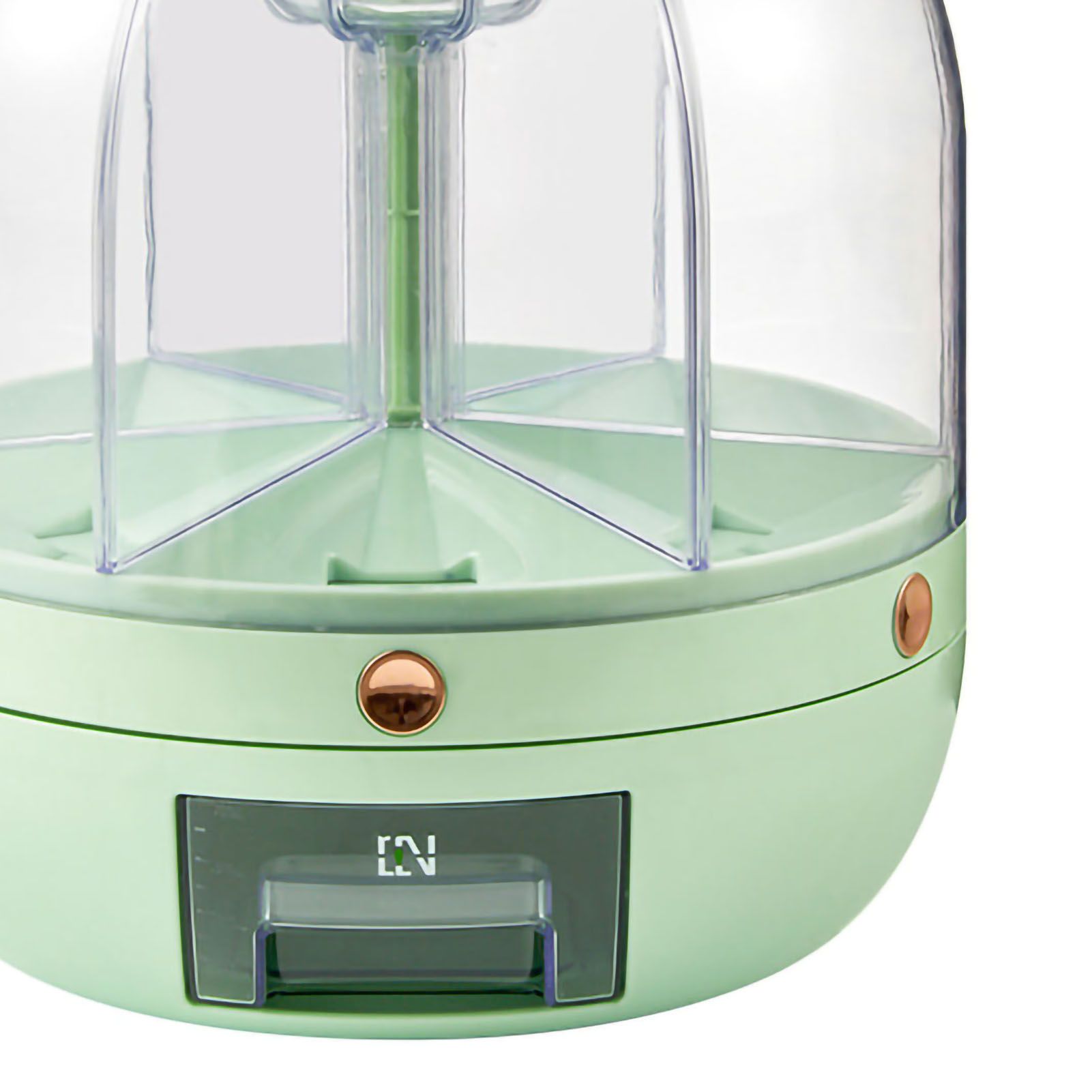 Grains Storage Box Rotatable Transparent Large Capacity Divided Bath Rice Tank Box for Kitchen - Image 2
