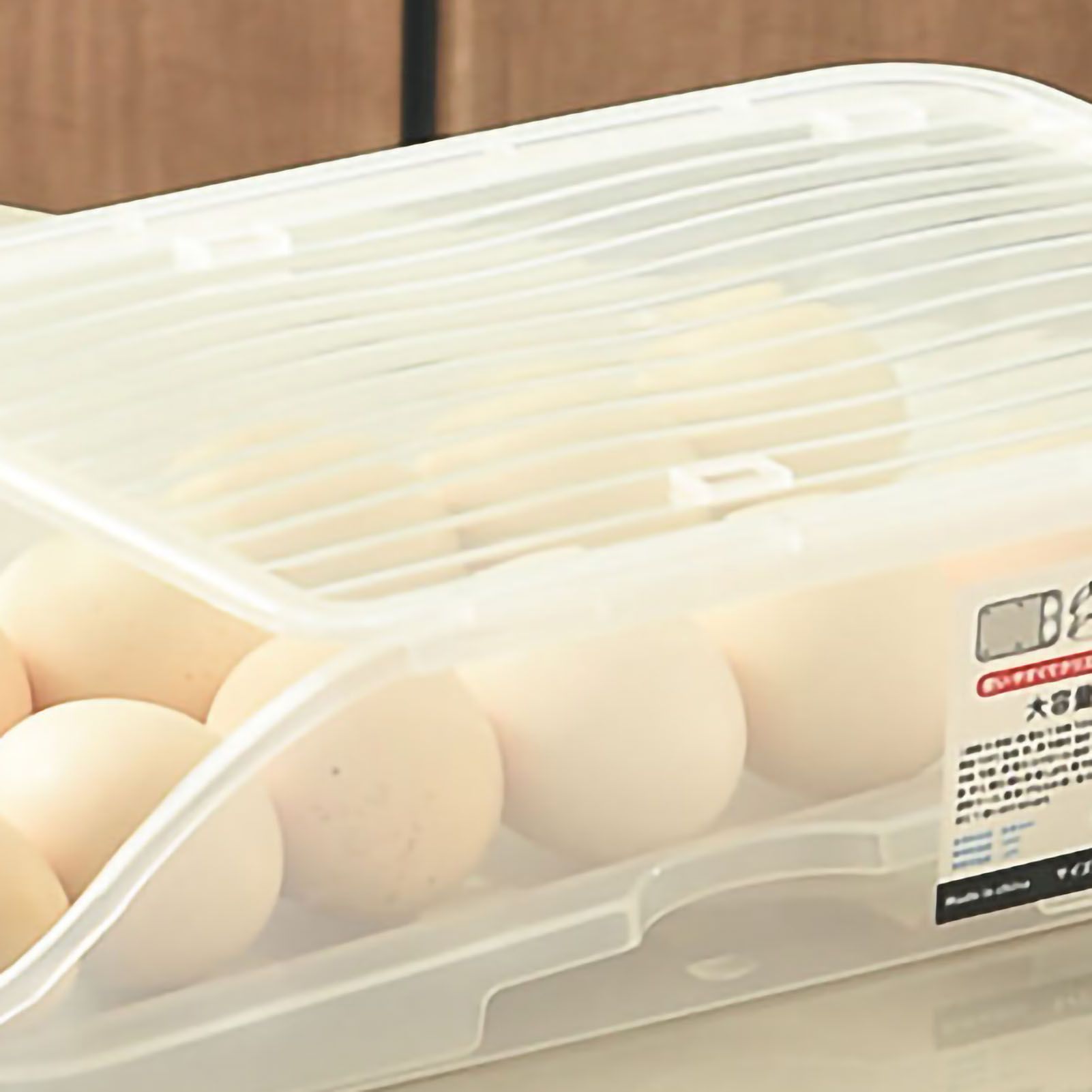 Egg Storage Box Plastic Automatic Rolling Transparent Thickened Grooved Egg Storage Container for Refrigerator Kitchen White - Image 3