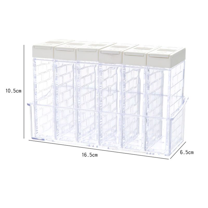 Condiment Storage Tank Transparent Two Way Opening Lid Spice Dispenser for Kitchen White - Image 2