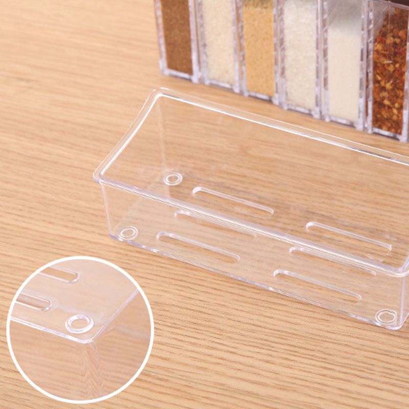 Condiment Storage Tank Transparent Two Way Opening Lid Spice Dispenser for Kitchen White - Image 3