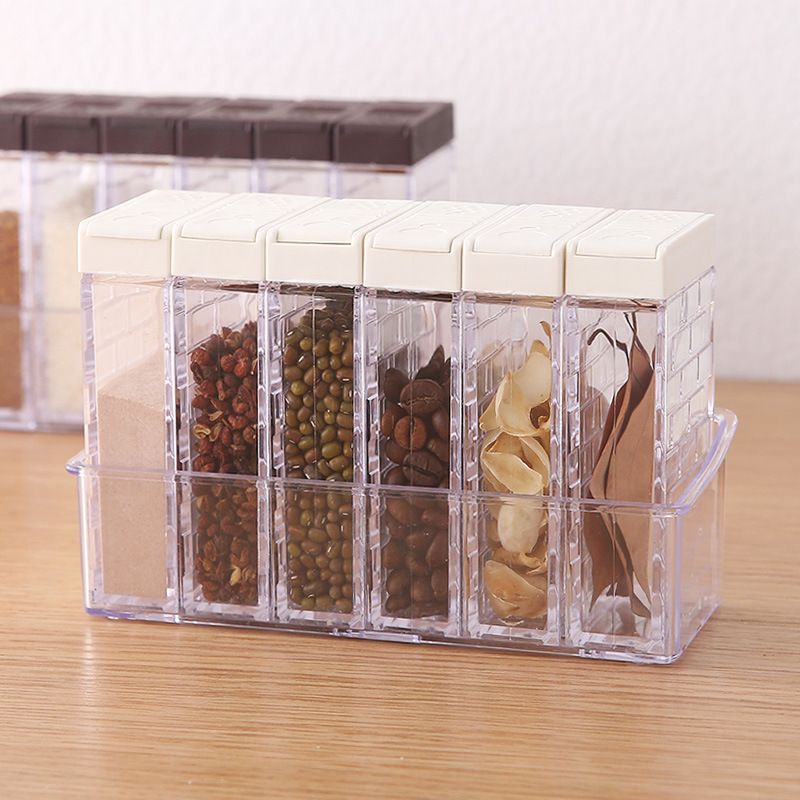 Condiment Storage Tank Transparent Two Way Opening Lid Spice Dispenser for Kitchen White - Image 4