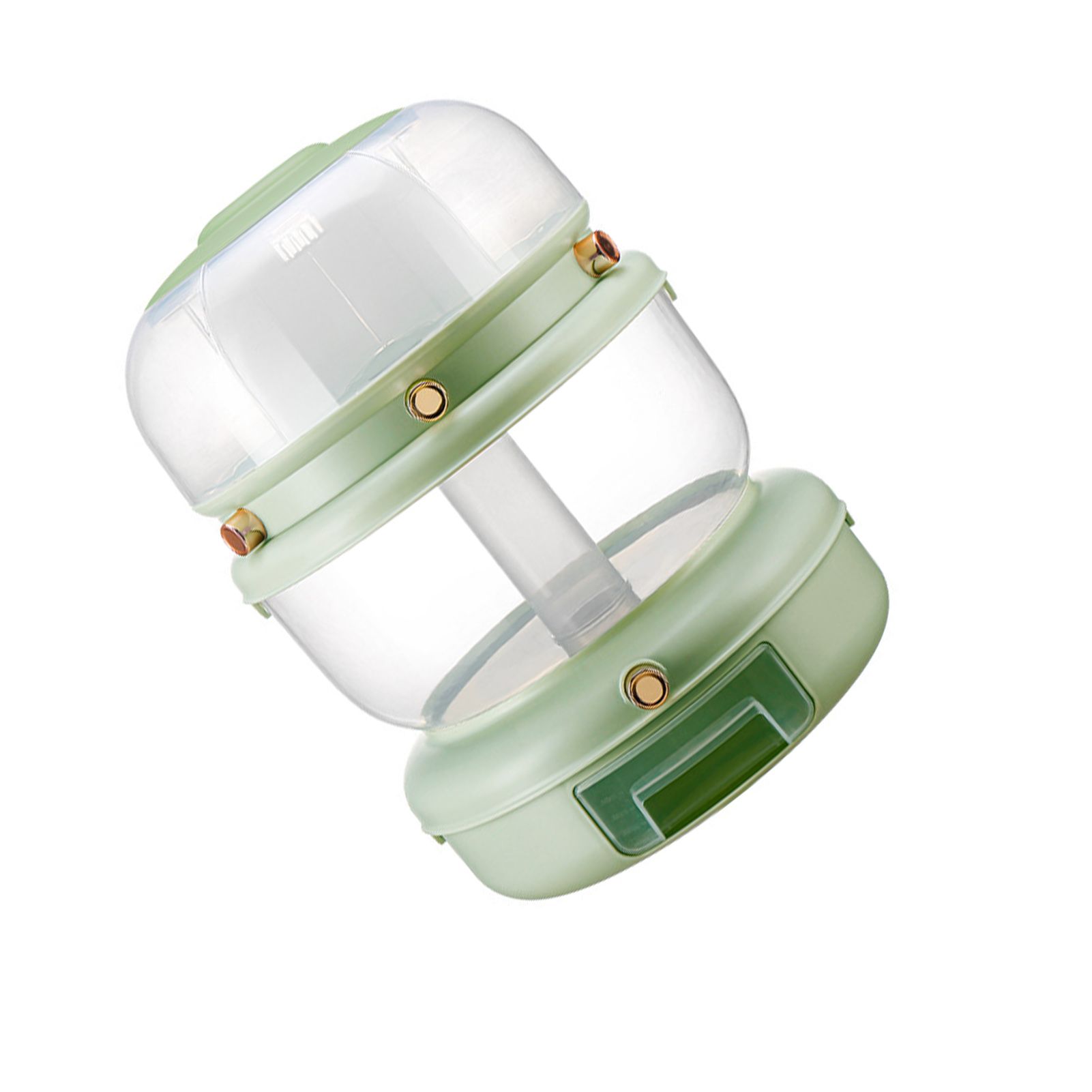 Grains Storage Box Rotatable Sealed Divided Button Rice Storage Tank for Kitchen Home Light Green - Image 3