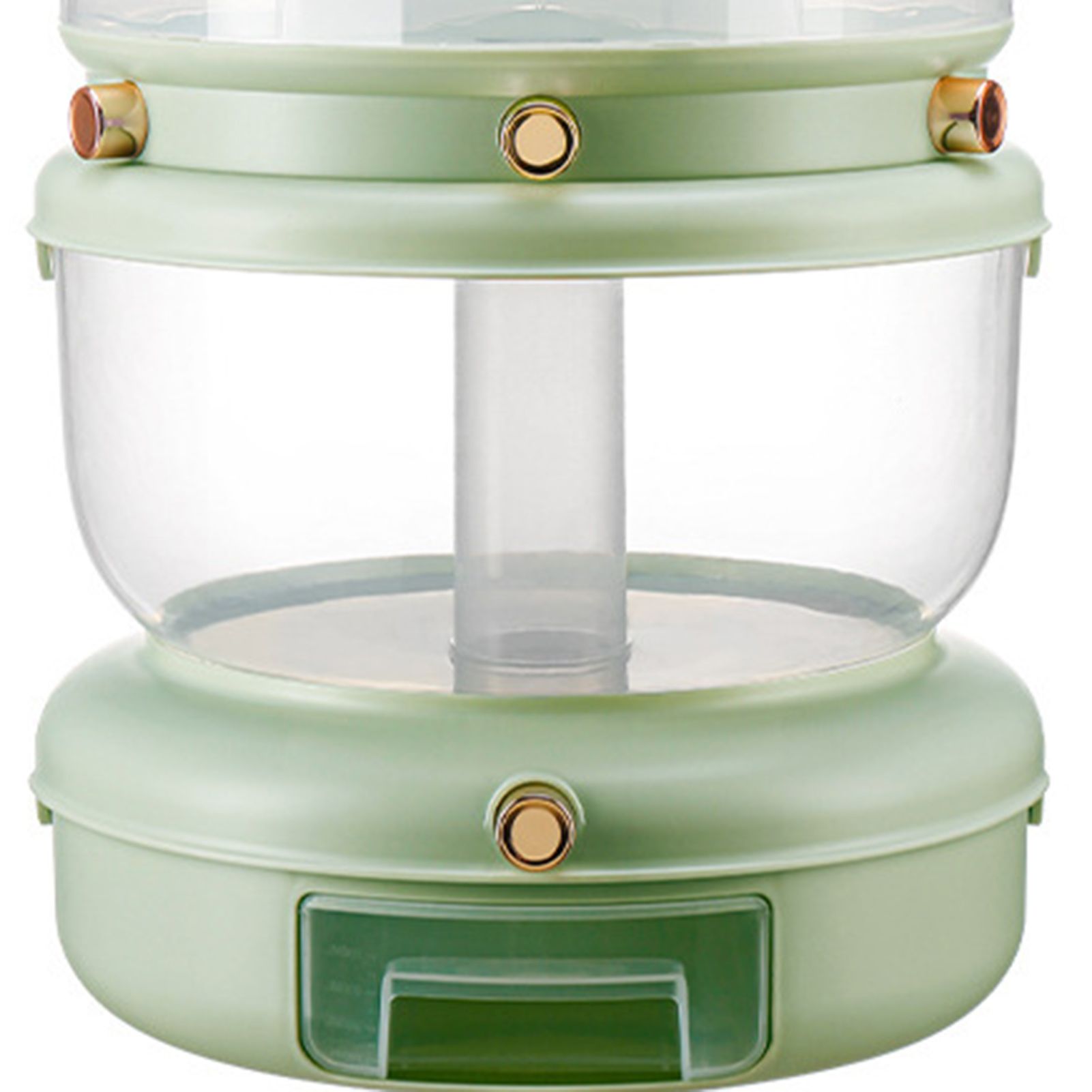 Grains Storage Box Rotatable Sealed Divided Button Rice Storage Tank for Kitchen Home Light Green - Image 5