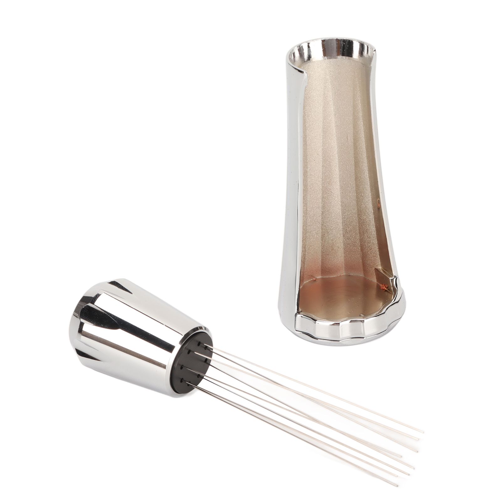 Stainless Steel Coffee Powder Stirring Tool Coffee Stirrer Distribution Tool for Home Kitchen Dinning Room Silver - Image 4