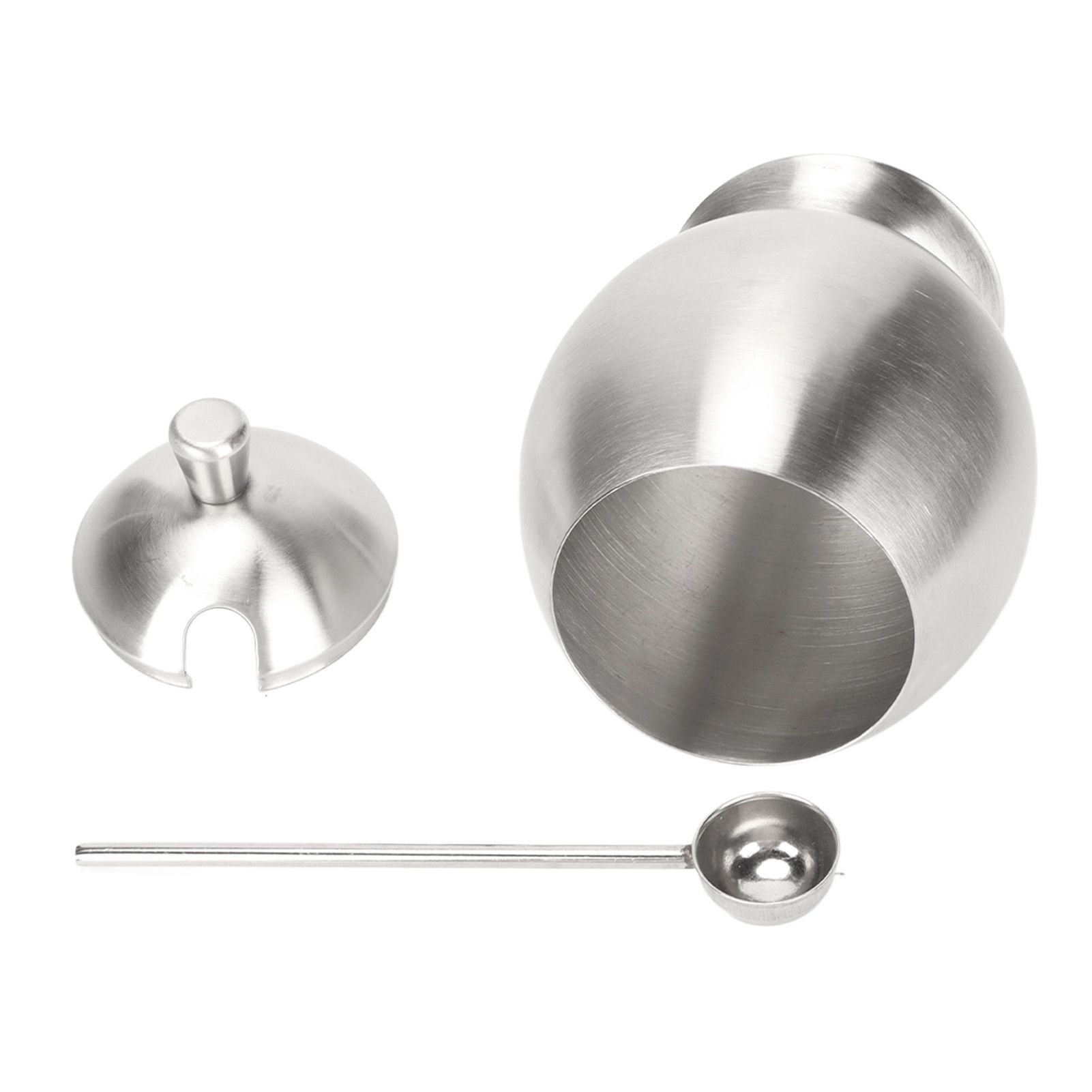 Egg Shaped Condiment Container Stainless Steel with Spoon Oval Condiment Jar For Spice Sugar Kitchen Resturant - Image 3