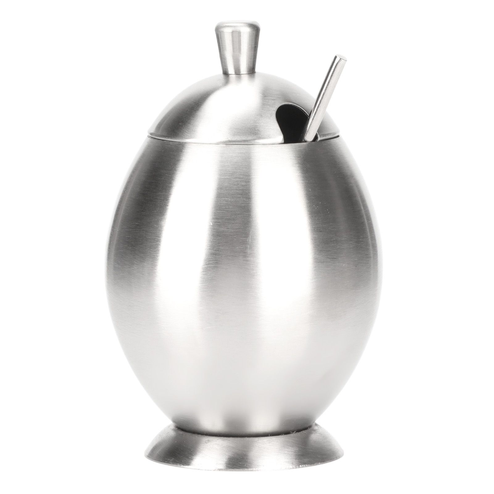 Egg Shaped Condiment Container Stainless Steel with Spoon Oval Condiment Jar For Spice Sugar Kitchen Resturant - Image 5