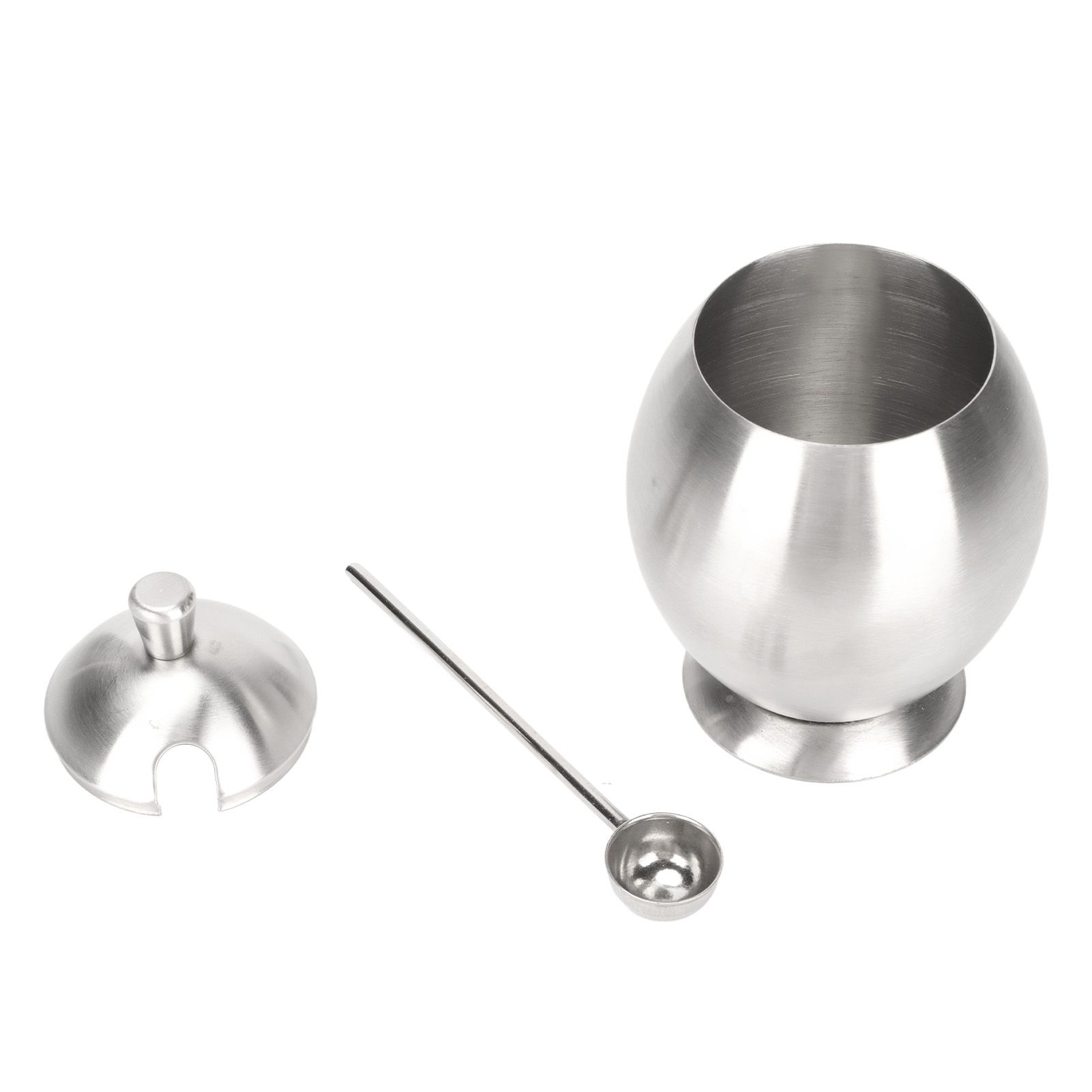 Egg Shaped Condiment Container Stainless Steel with Spoon Oval Condiment Jar For Spice Sugar Kitchen Resturant - Image 7