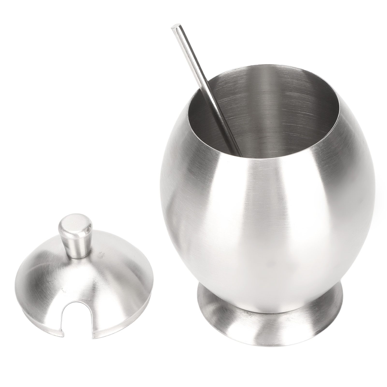Egg Shaped Condiment Container Stainless Steel with Spoon Oval Condiment Jar For Spice Sugar Kitchen Resturant - Image 8