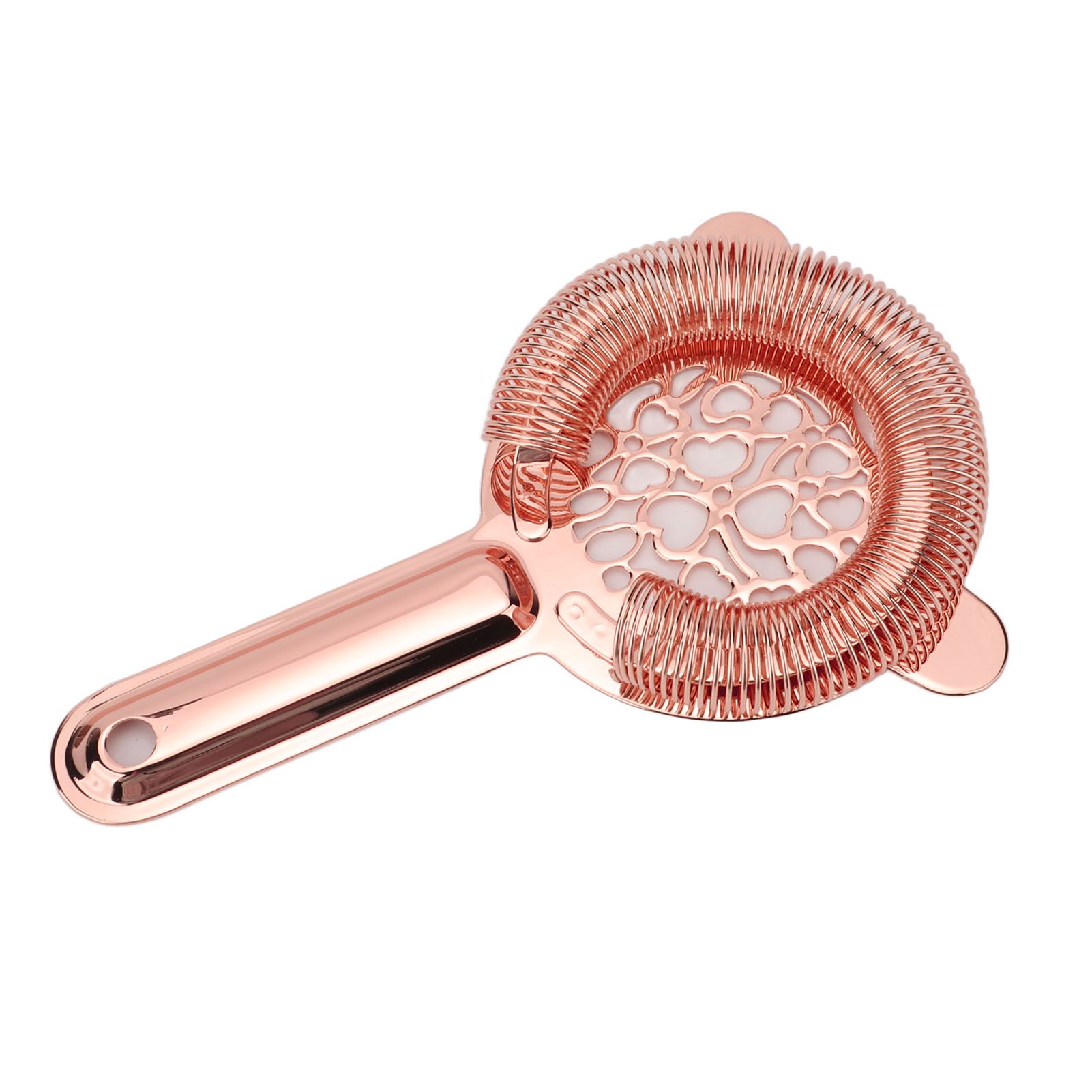 Cocktail Strainer Stainless Steel Gorgeous Glossy Bartending Ice Strainer for Bar Bartender Rose Gold - Image 2
