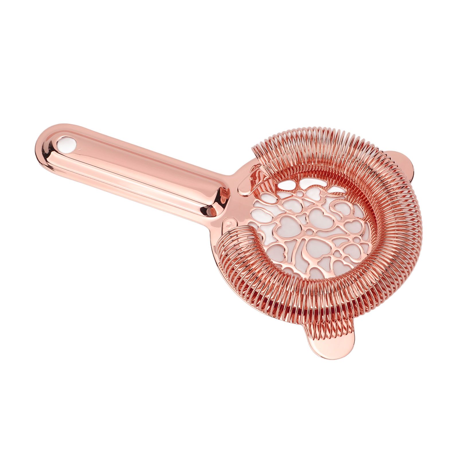 Cocktail Strainer Stainless Steel Gorgeous Glossy Bartending Ice Strainer for Bar Bartender Rose Gold - Image 3