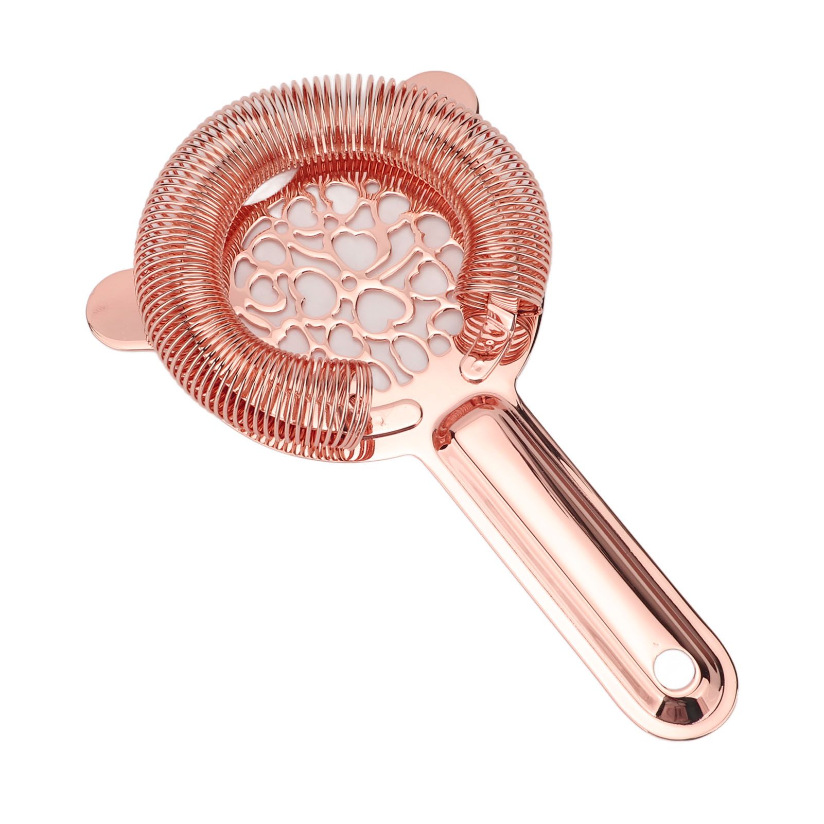 Cocktail Strainer Stainless Steel Gorgeous Glossy Bartending Ice Strainer for Bar Bartender Rose Gold - Image 7