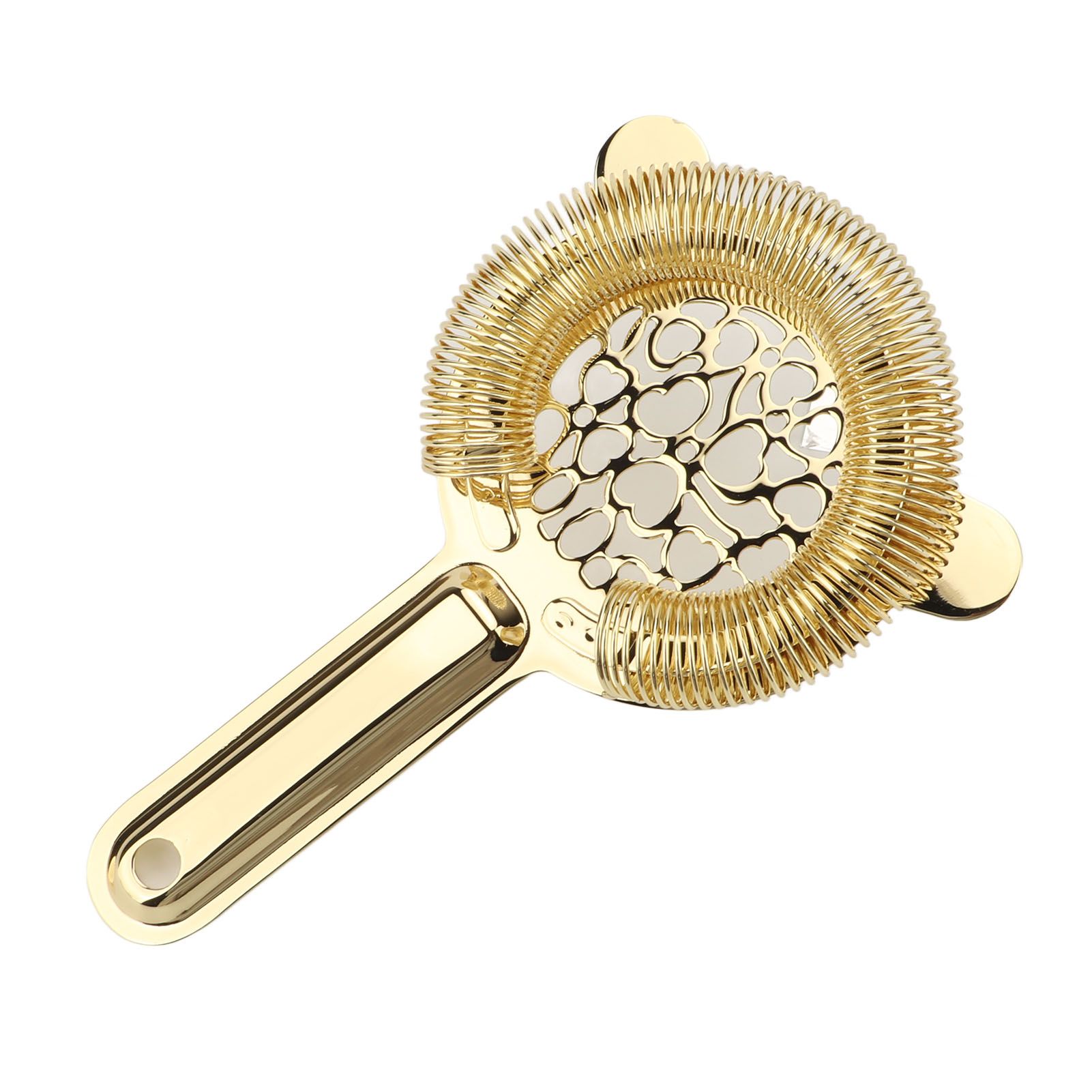 Cocktail Strainer Stainless Steel Gorgeous Glossy Bartending Ice Strainer for Bar Bartender Luxury Gold Color - Image 3