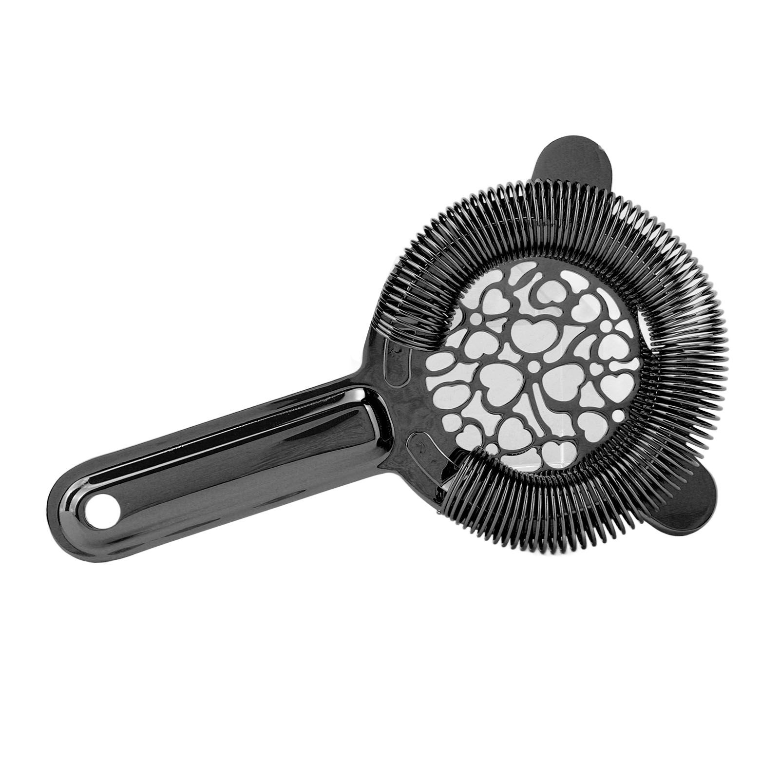Cocktail Strainer Stainless Steel Gorgeous Glossy Bartending Ice Strainer for Bar Bartender Plated Black - Image 2