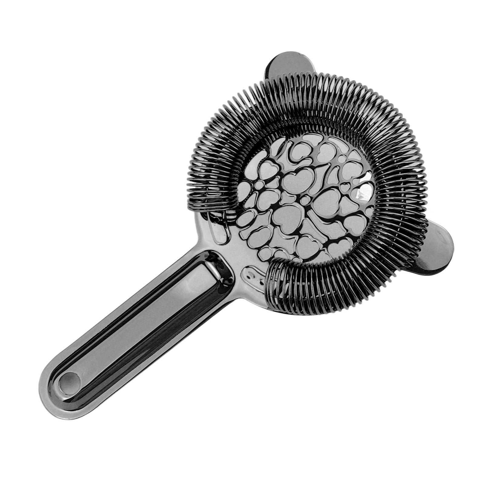 Cocktail Strainer Stainless Steel Gorgeous Glossy Bartending Ice Strainer for Bar Bartender Plated Black - Image 3