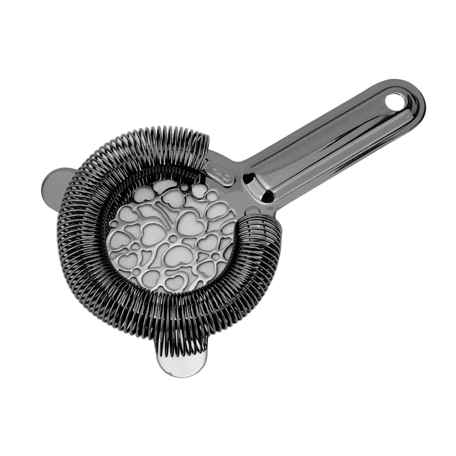 Cocktail Strainer Stainless Steel Gorgeous Glossy Bartending Ice Strainer for Bar Bartender Plated Black - Image 6