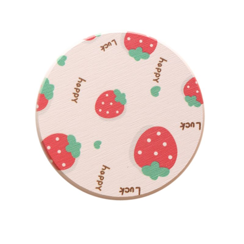 Diatomite Cup Pad 10x10cm Tea Cup Coasters Water Absorbent Pad Diatom Earth Mat for Dining Table Soap Strawberry - Image 1