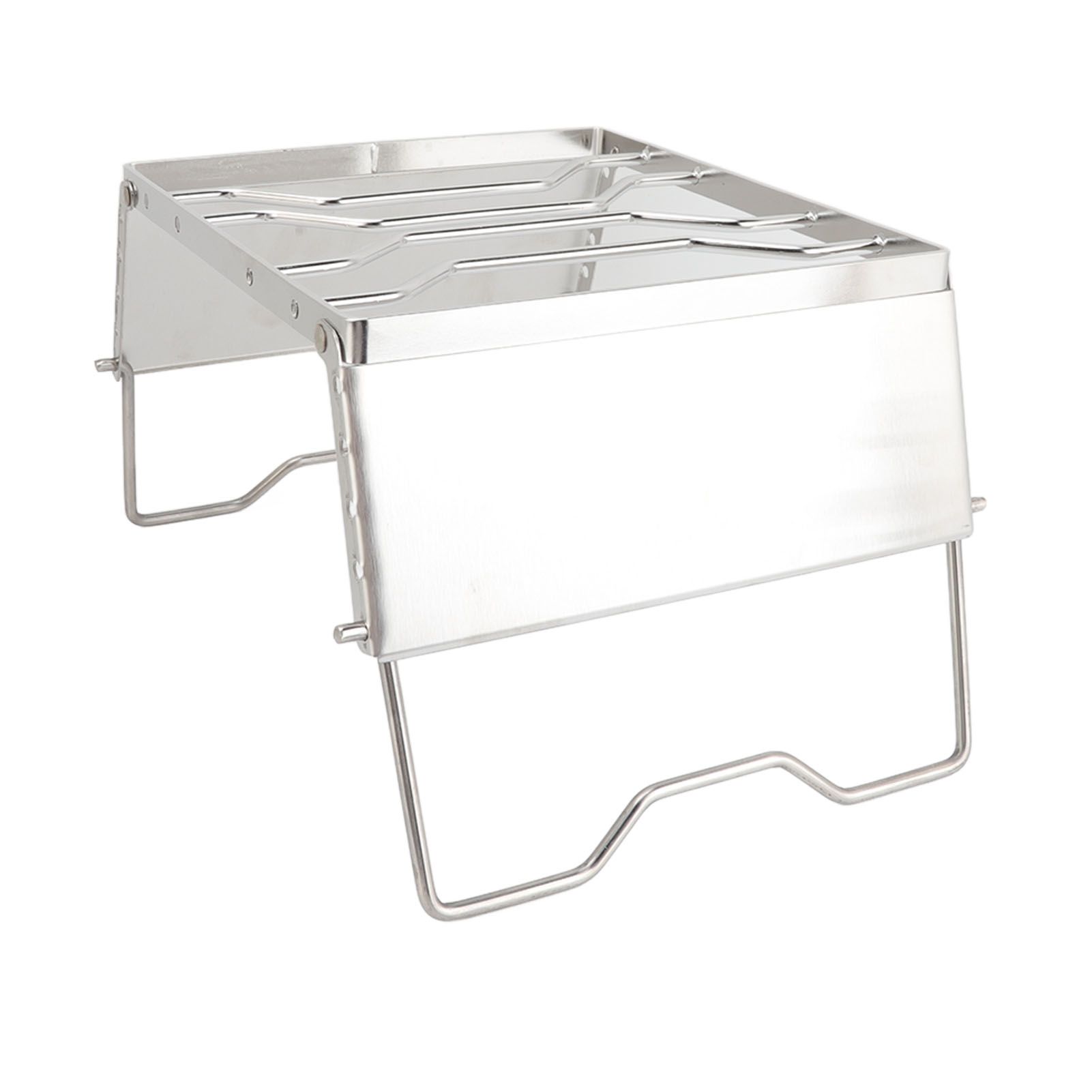 Stove Stand Rack Stainless Steel Silver Foldable Multifunctional Portable Picnic Pot Bracket for Camping Traveling - Image 5