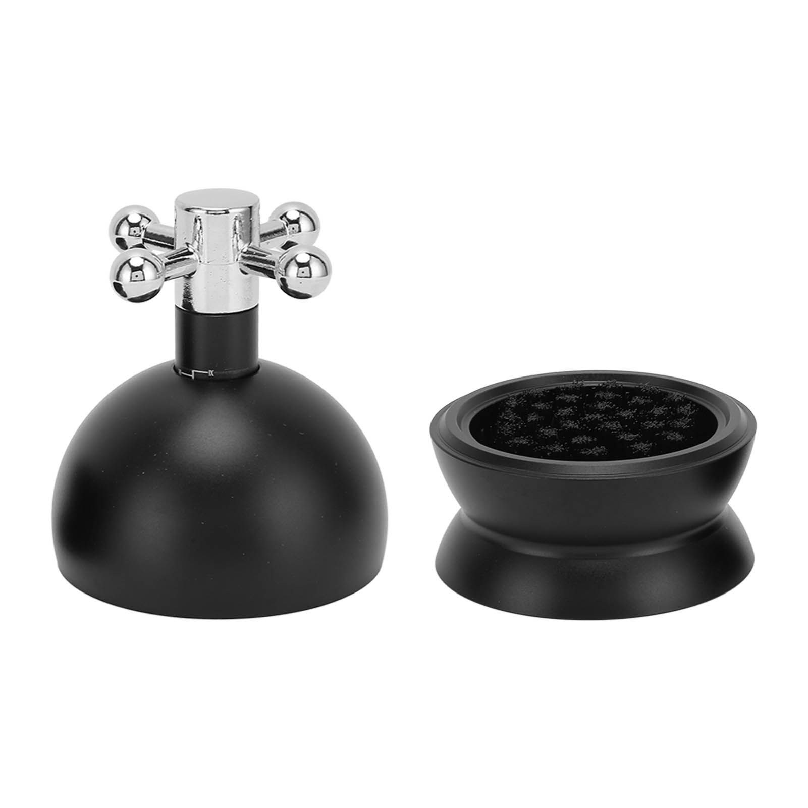Adjustable Coffee Distributor Food Grade Metal Rotating Handle Fixed Cover 22 Needles Coffee Powder Distributor Black 53mm - Image 1