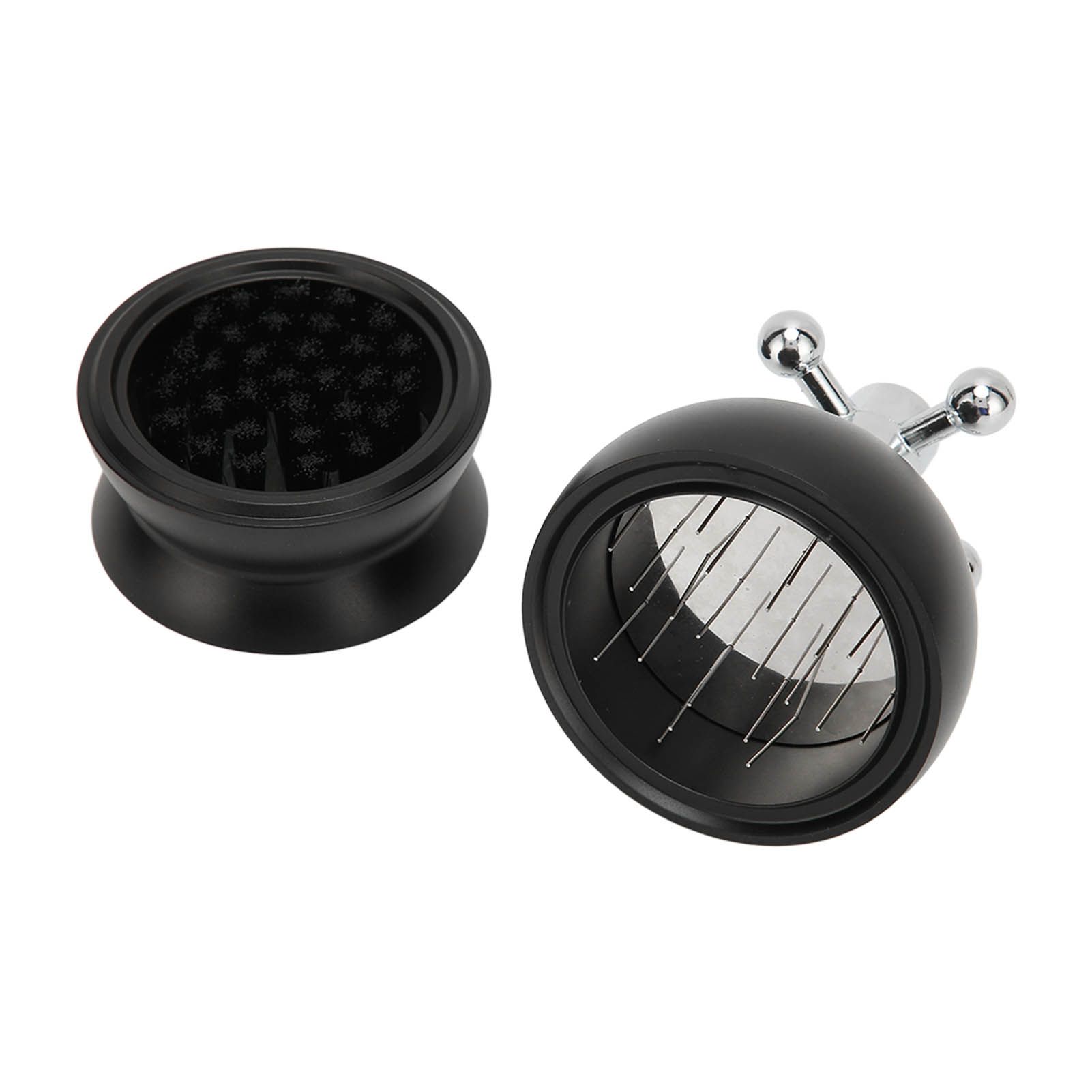 Adjustable Coffee Distributor Food Grade Metal Rotating Handle Fixed Cover 22 Needles Coffee Powder Distributor Black 53mm - Image 4