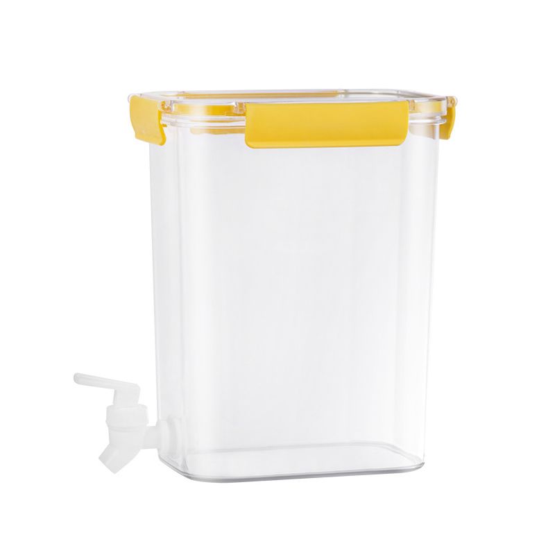 Cold Water Kettle Large Capacity Thicken Faucet Sealed Drink Storage Pot for Kitchen Yellow‑4.5L - Image 1