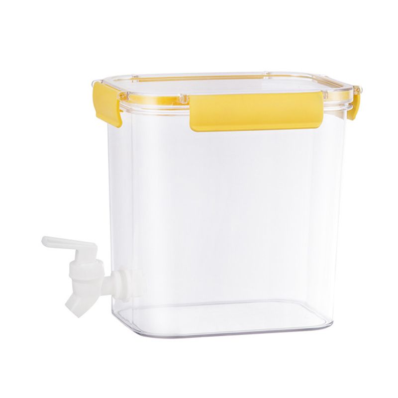 Cold Water Kettle Large Capacity Thicken Faucet Sealed Drink Storage Pot for Kitchen Yellow‑3.5L - Image 1