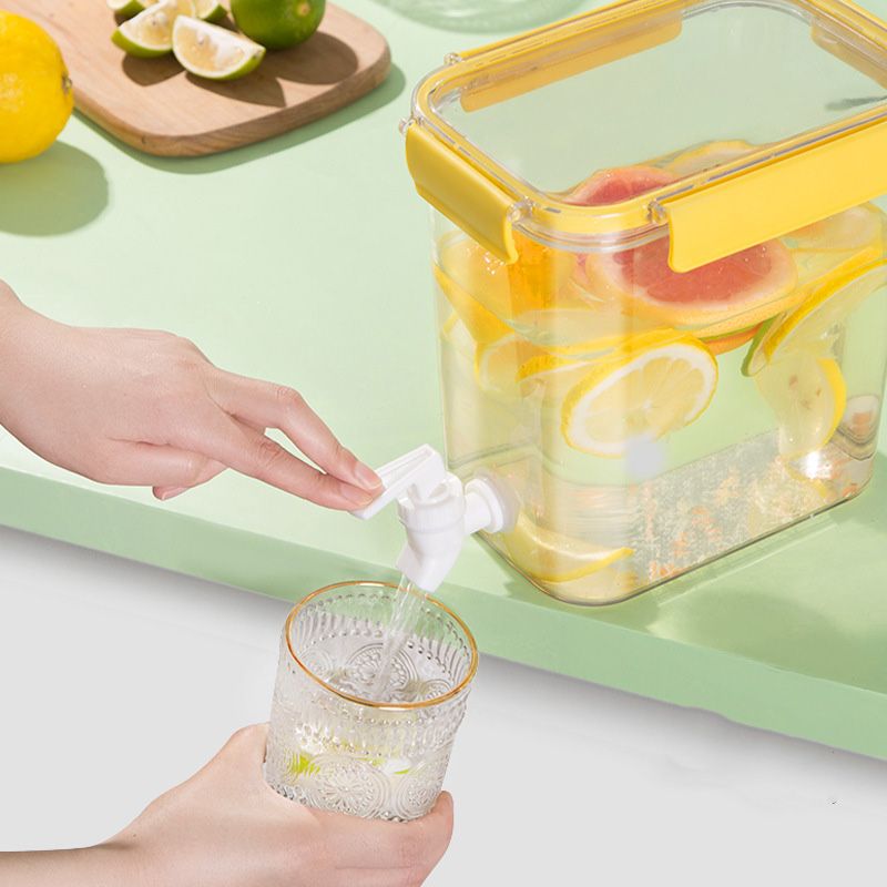 Cold Water Kettle Large Capacity Thicken Faucet Sealed Drink Storage Pot for Kitchen Yellow‑3.5L - Image 4