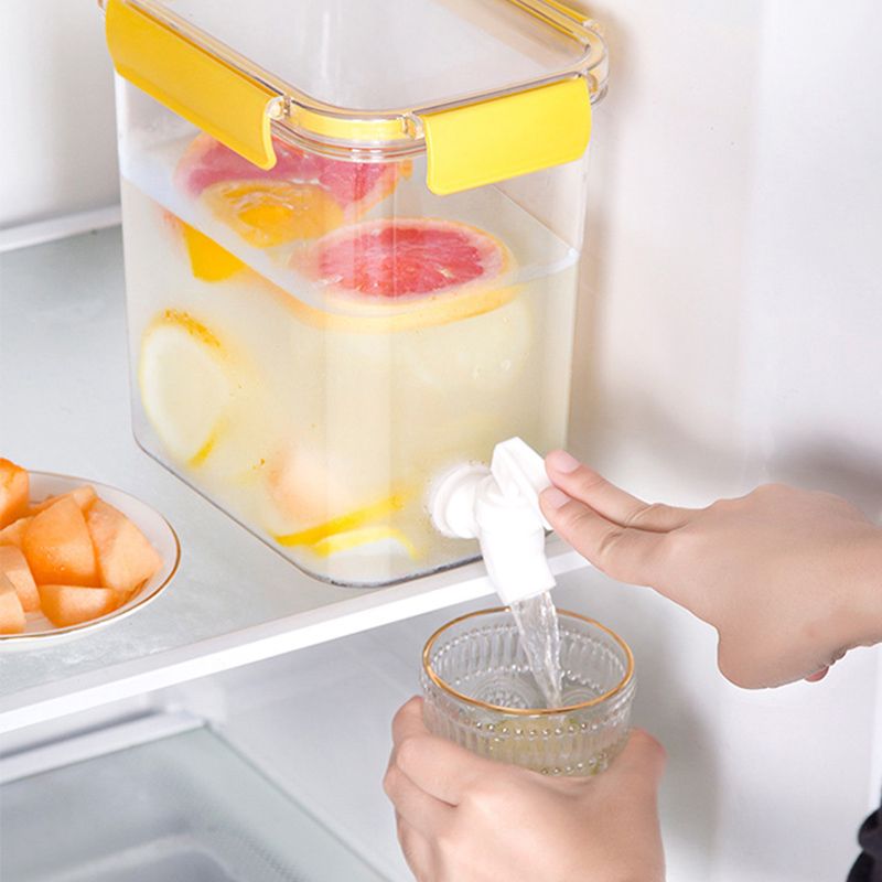 Cold Water Kettle Large Capacity Thicken Faucet Sealed Drink Storage Pot for Kitchen Yellow‑3.5L - Image 5